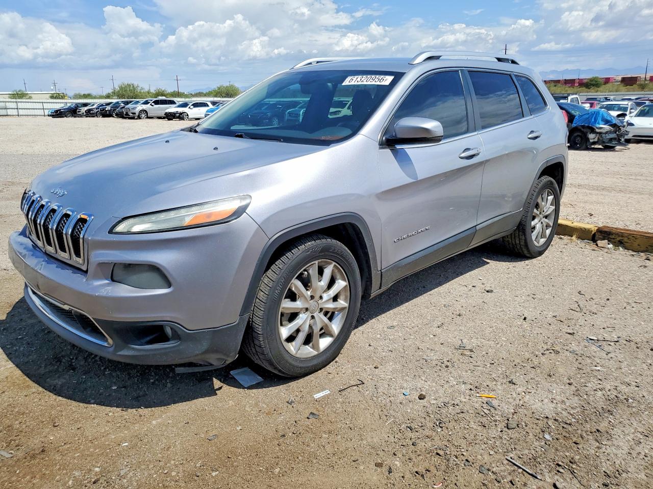 2014 Jeep Cherokee Limited Silver vin: 1C4PJLDS5EW164454