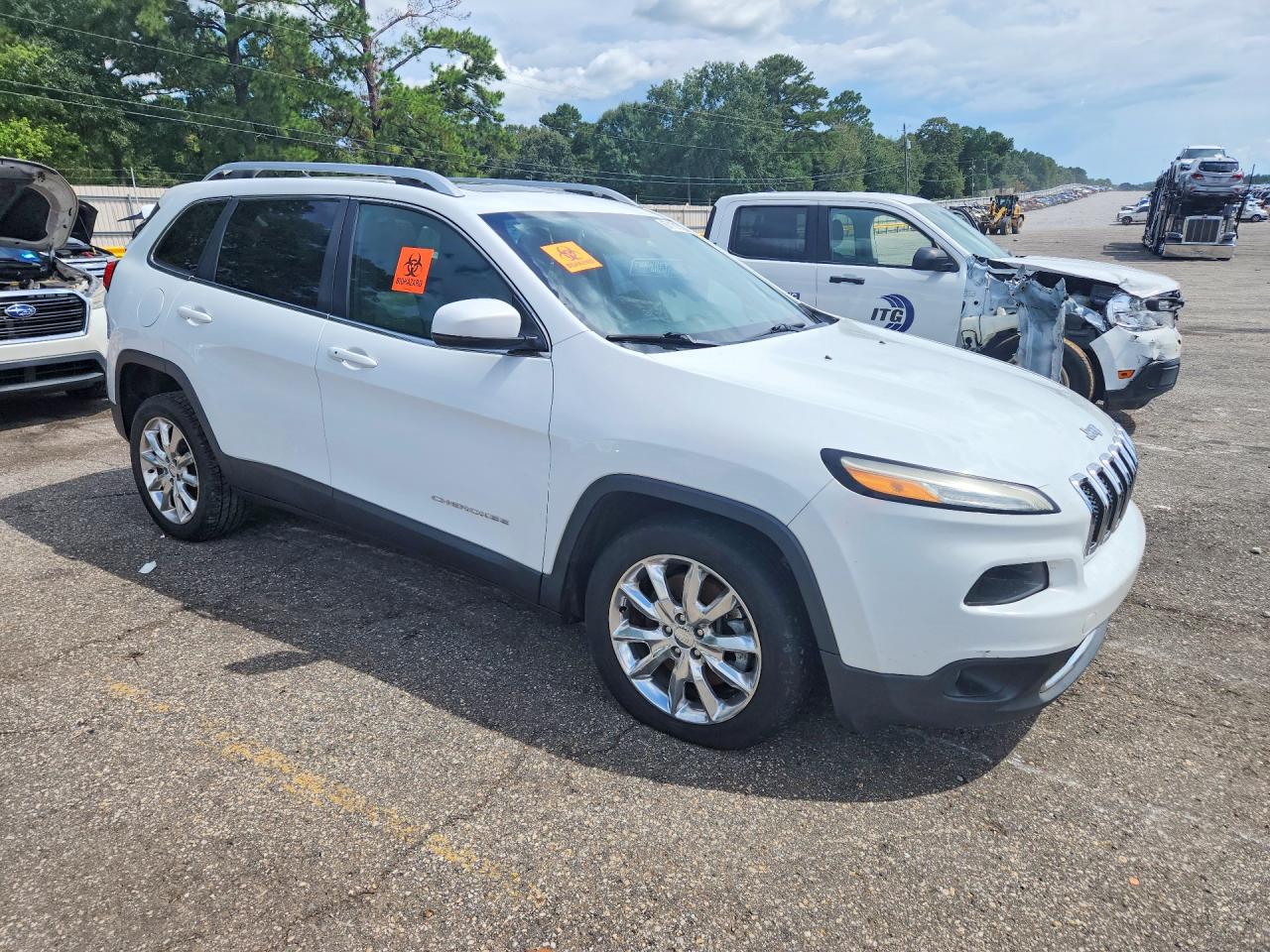 2014 Jeep Cherokee Limited White vin: 1C4PJLDS5EW256146