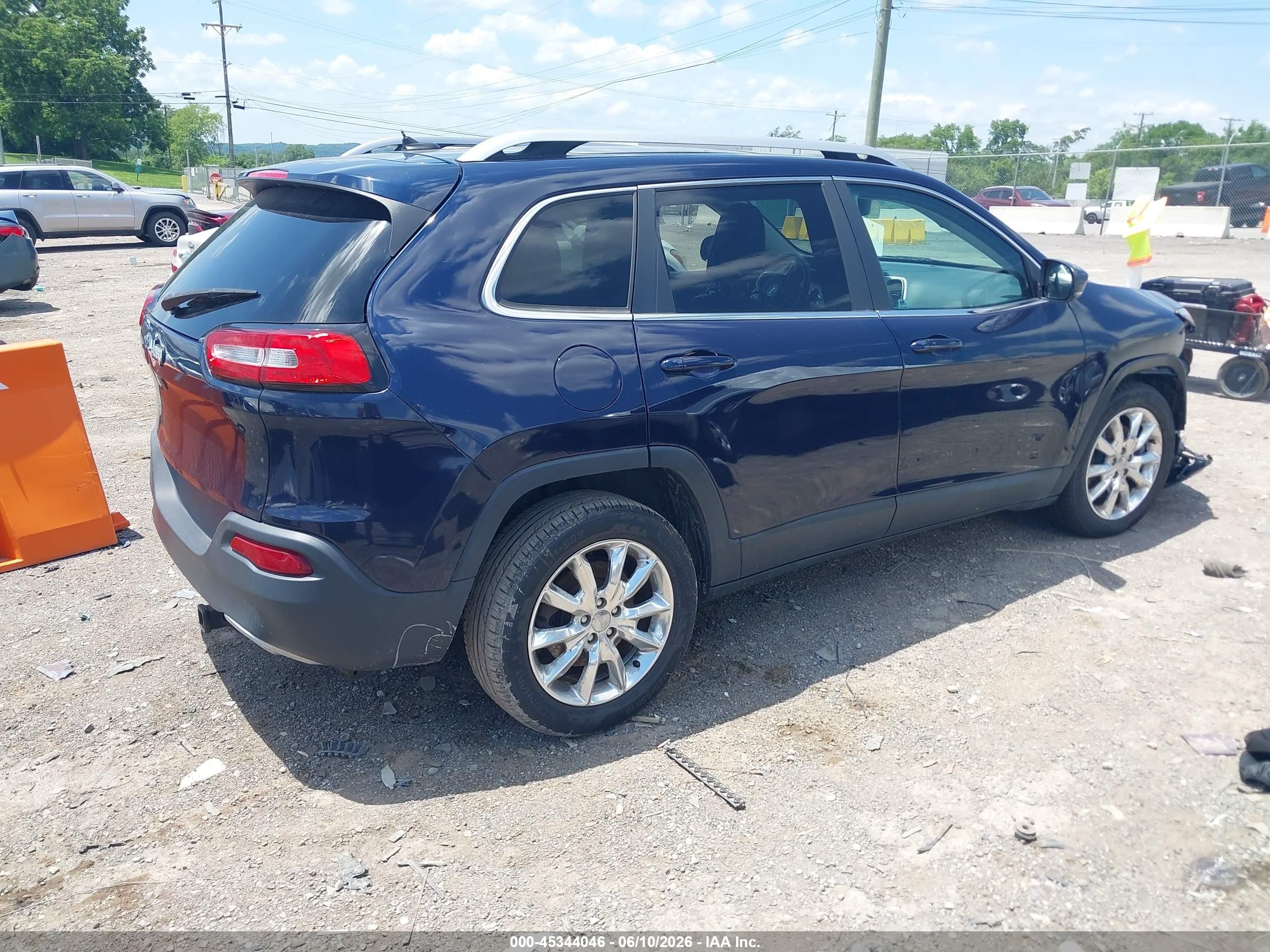 2014 Jeep Cherokee Limited Синий vin: 1C4PJLDS5EW256292