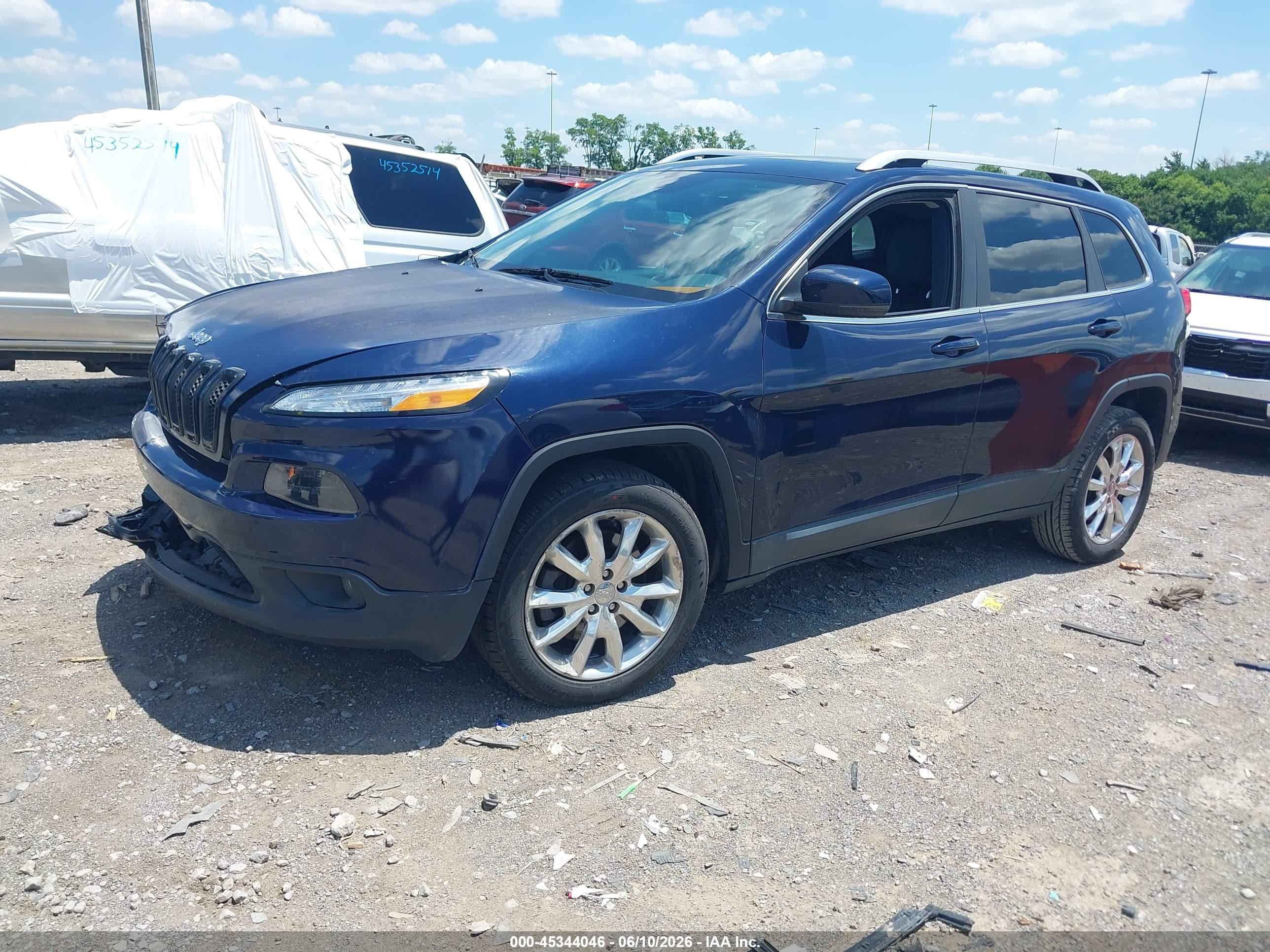 2014 Jeep Cherokee Limited Синий vin: 1C4PJLDS5EW256292