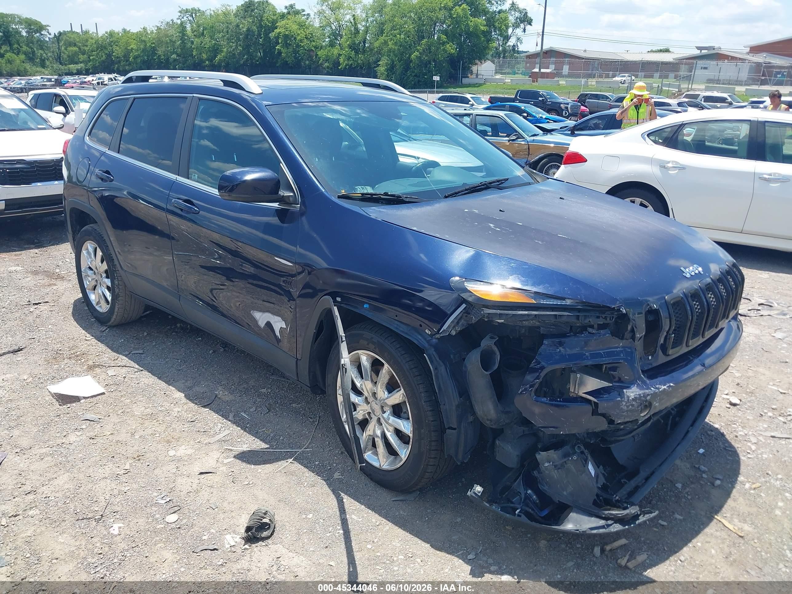 2014 Jeep Cherokee Limited Синий vin: 1C4PJLDS5EW256292