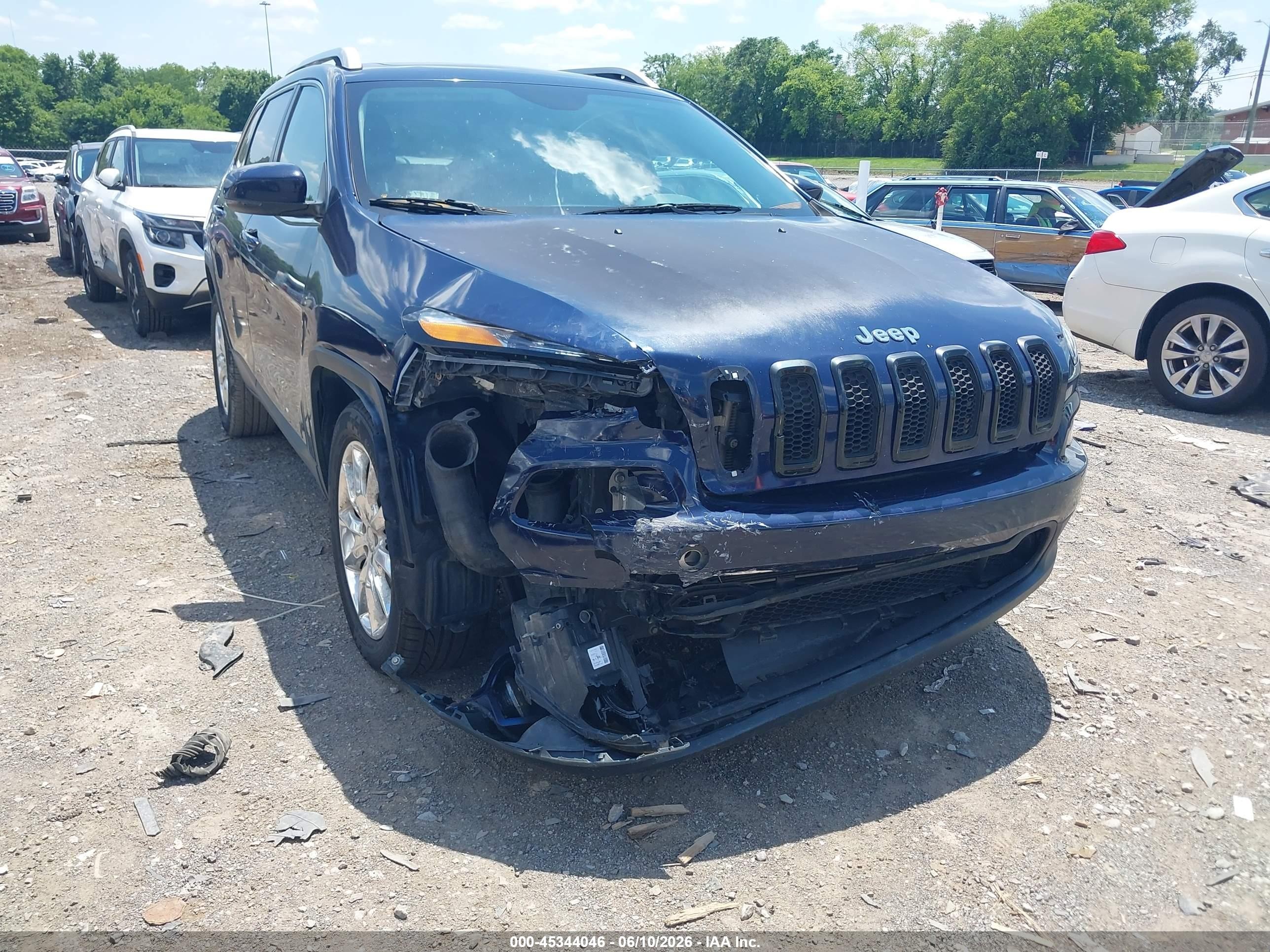 2014 Jeep Cherokee Limited Синий vin: 1C4PJLDS5EW256292