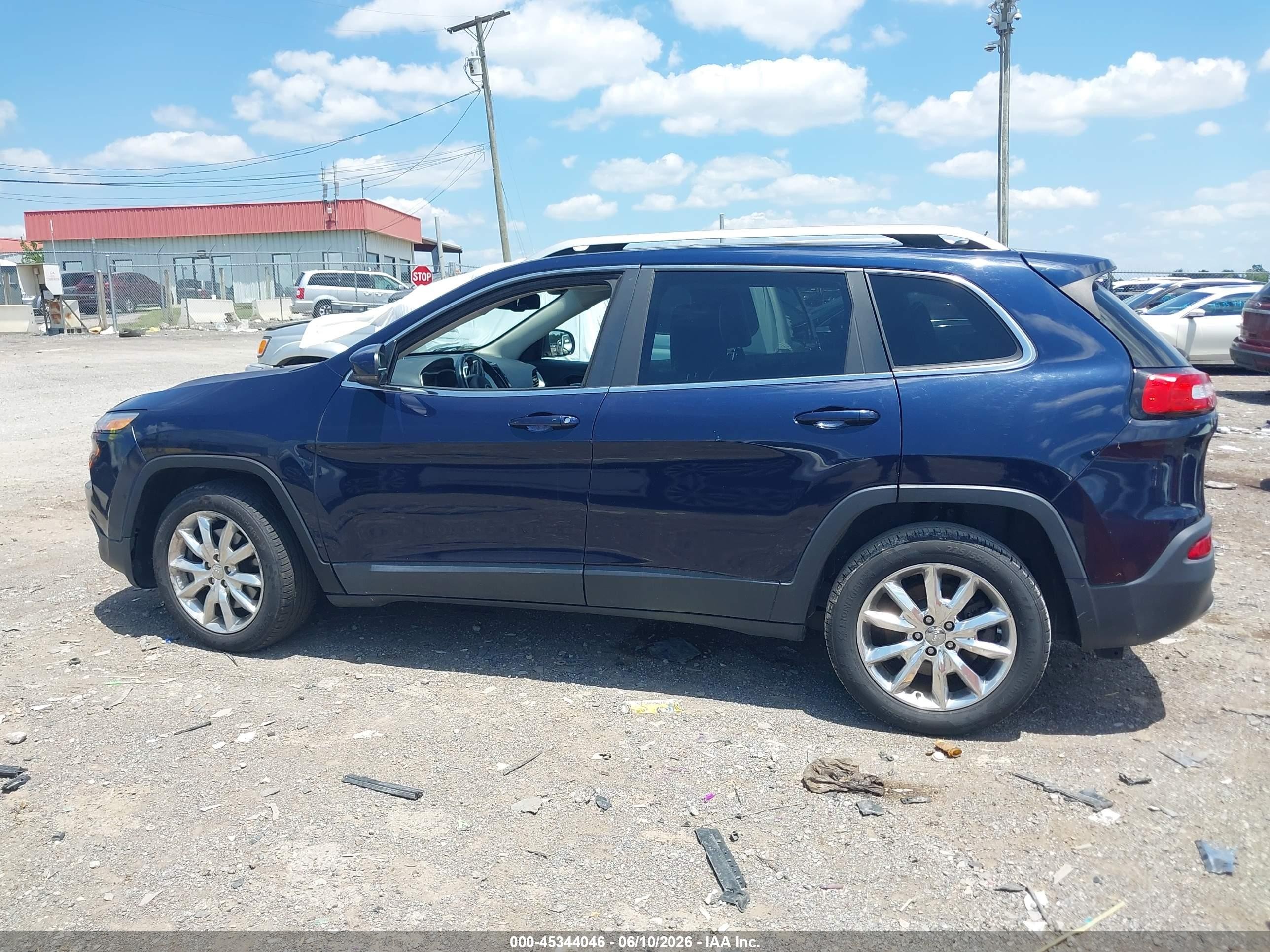 2014 Jeep Cherokee Limited Синий vin: 1C4PJLDS5EW256292