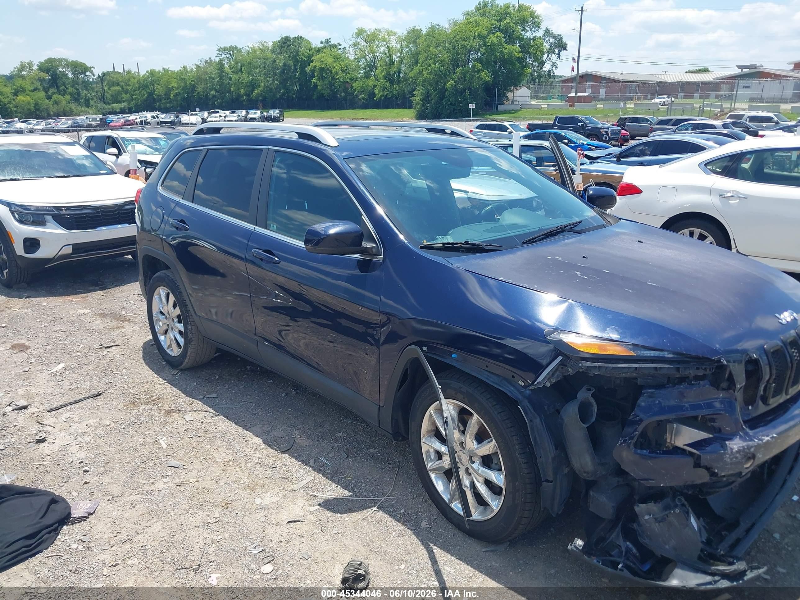 2014 Jeep Cherokee Limited Синий vin: 1C4PJLDS5EW256292