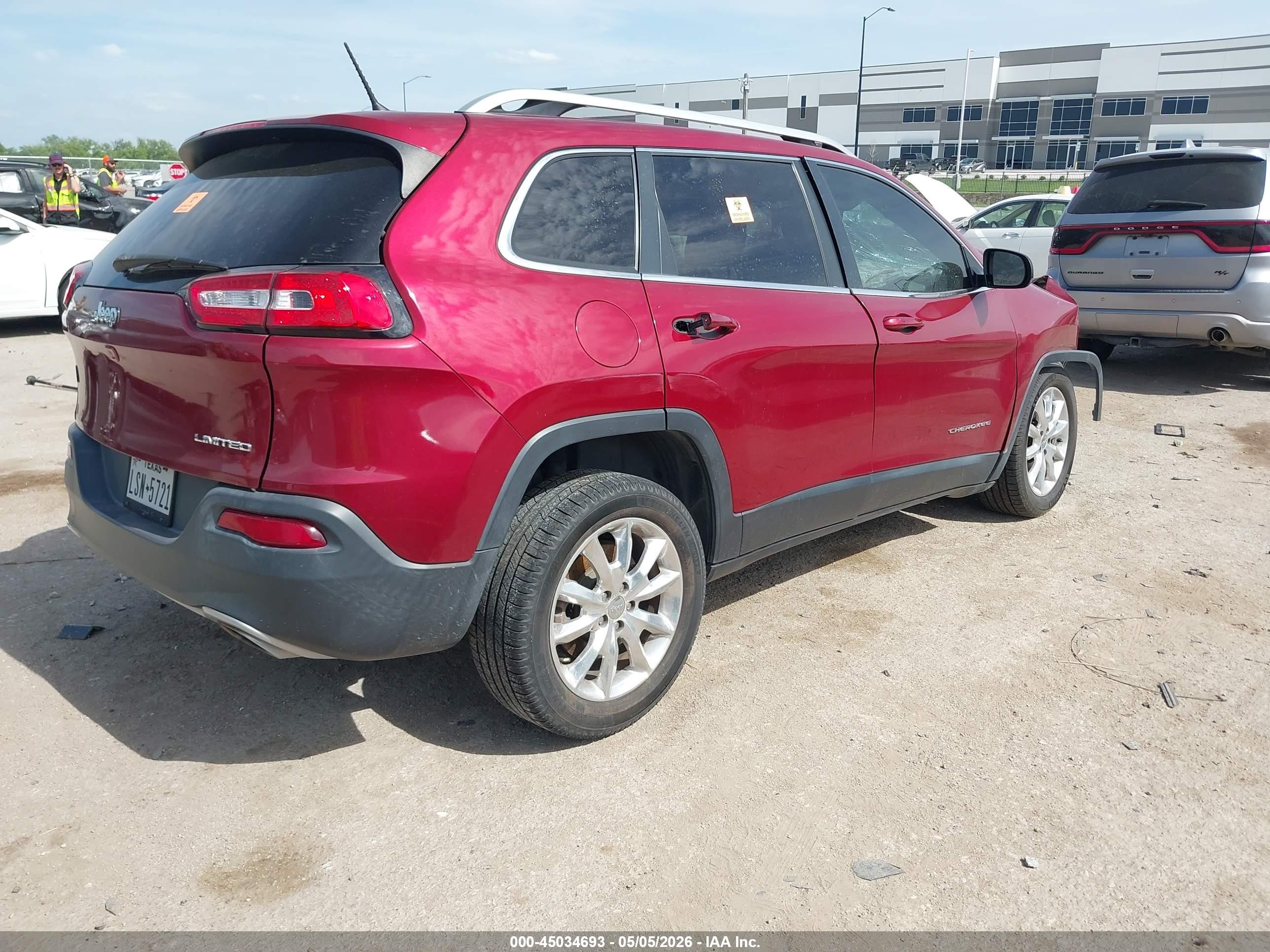 2015 Jeep Cherokee Limited Red vin: 1C4PJLDS5FW607896
