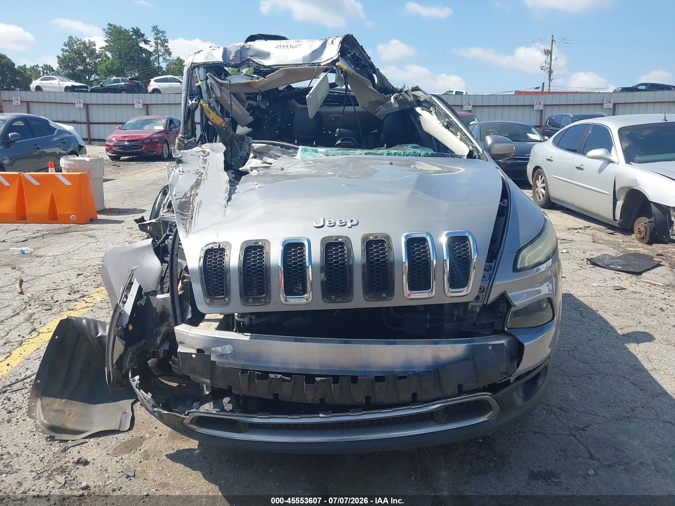 2015 Jeep Cherokee Limited Gray vin: 1C4PJLDS5FW760472