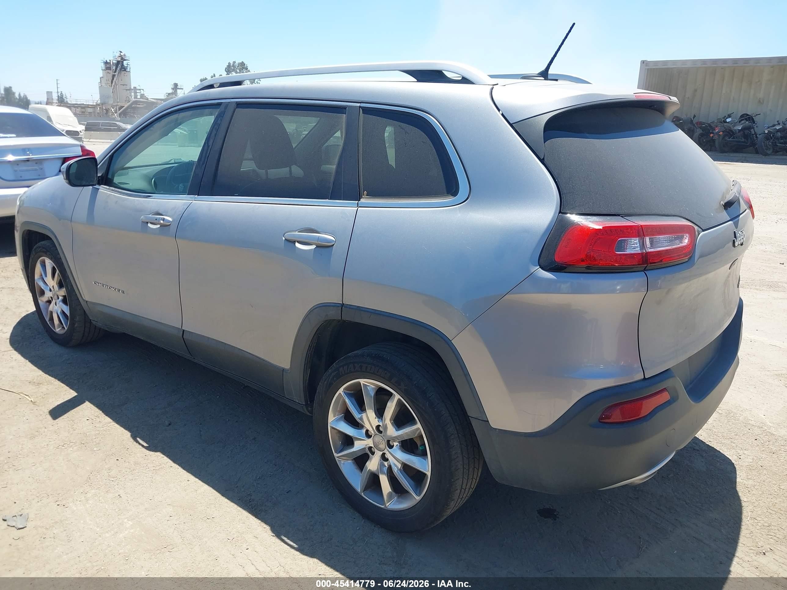 2014 Jeep Cherokee Limited Серебряный vin: 1C4PJLDS6EW103775