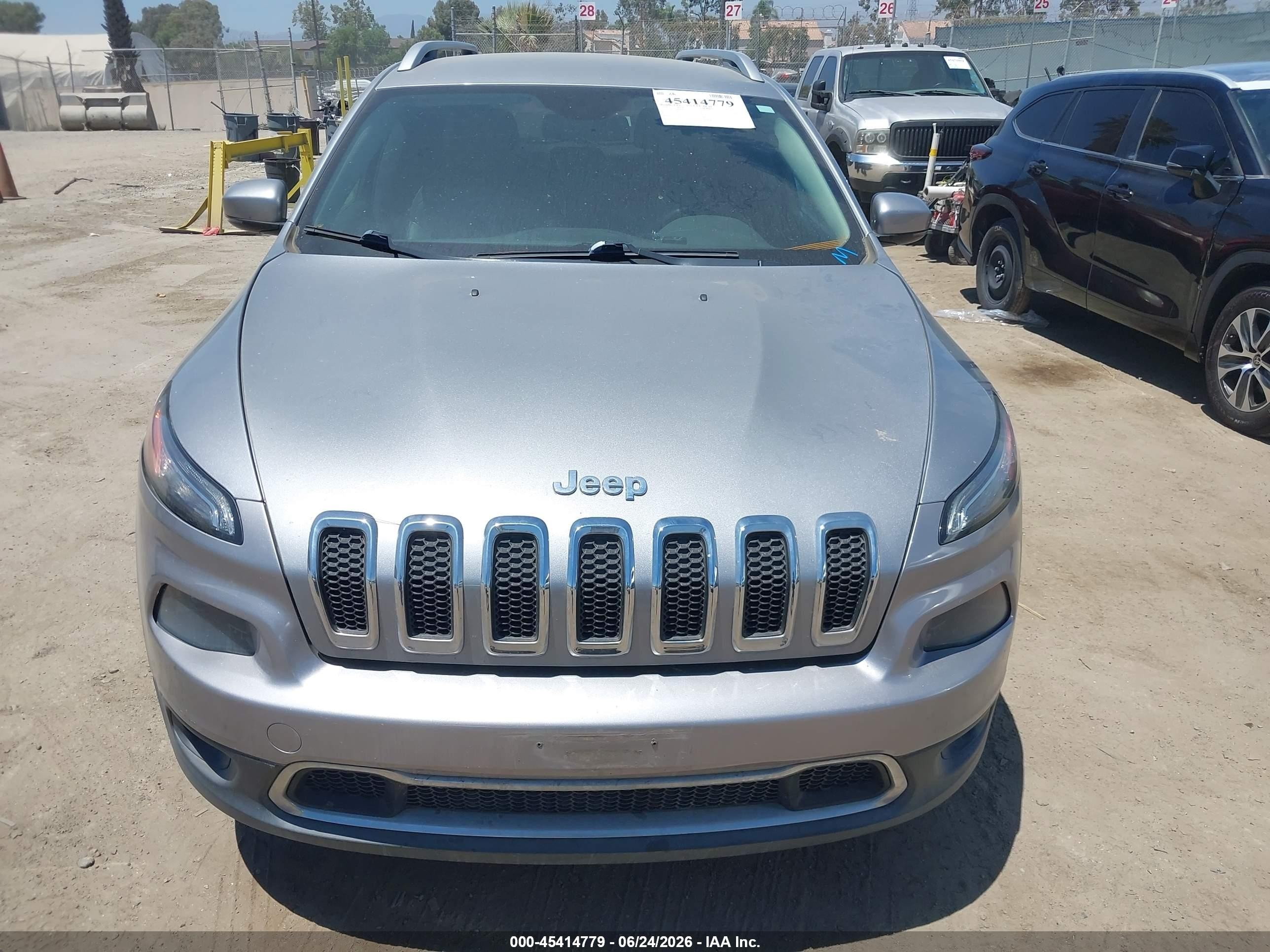 2014 Jeep Cherokee Limited Серебряный vin: 1C4PJLDS6EW103775
