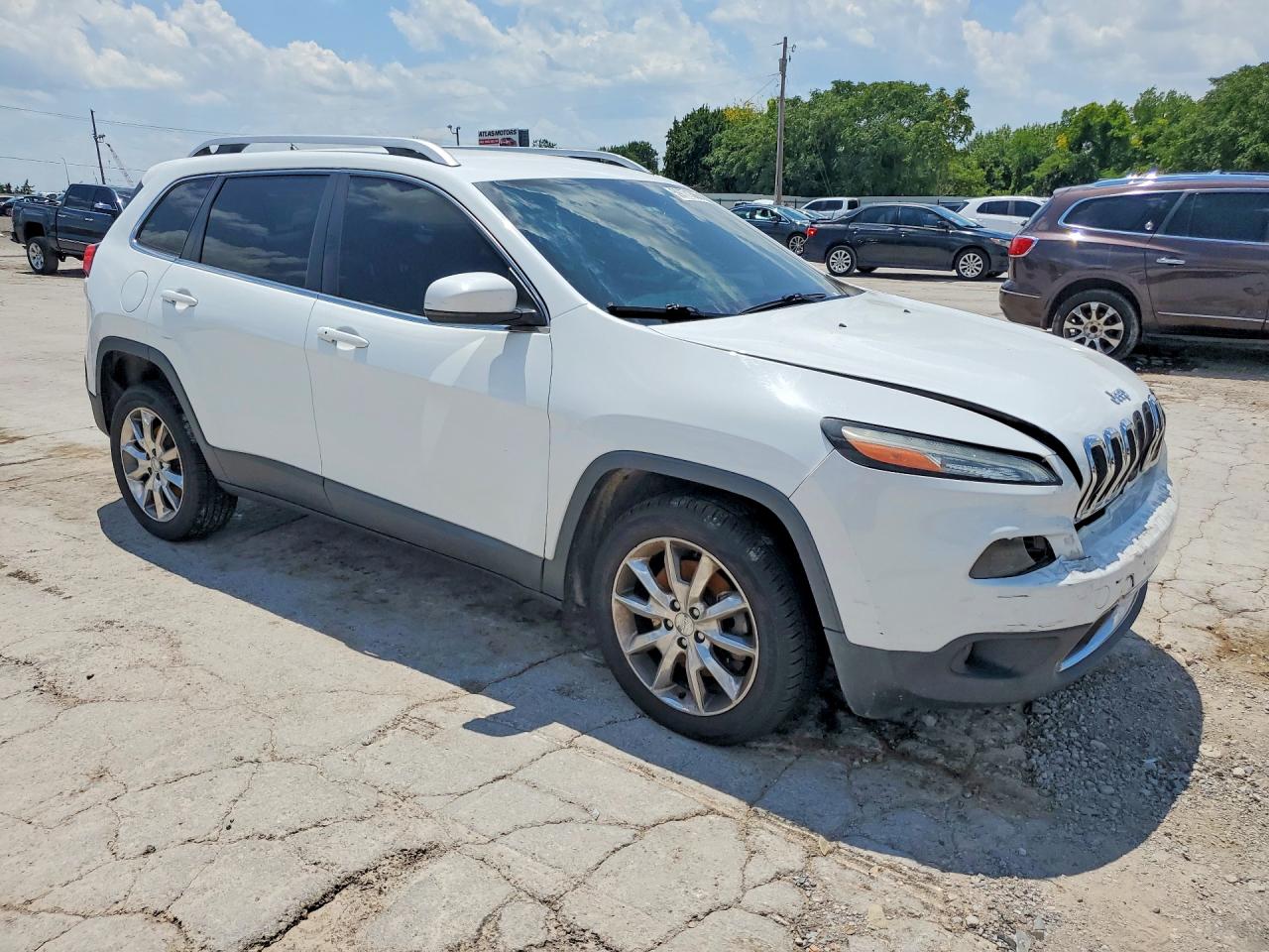 2014 Jeep Cherokee Limited White vin: 1C4PJLDS6EW118535