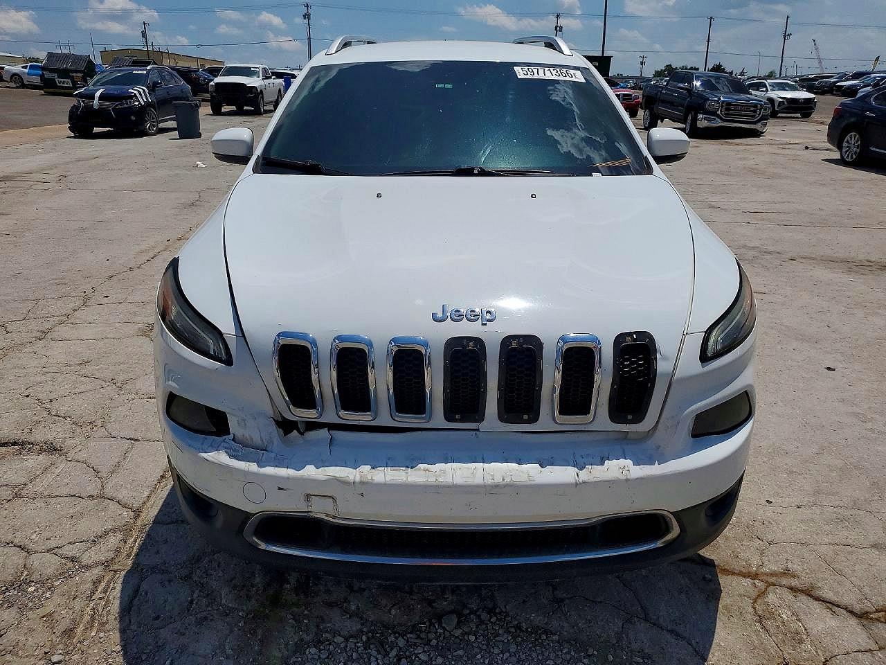 2014 Jeep Cherokee Limited White vin: 1C4PJLDS6EW118535
