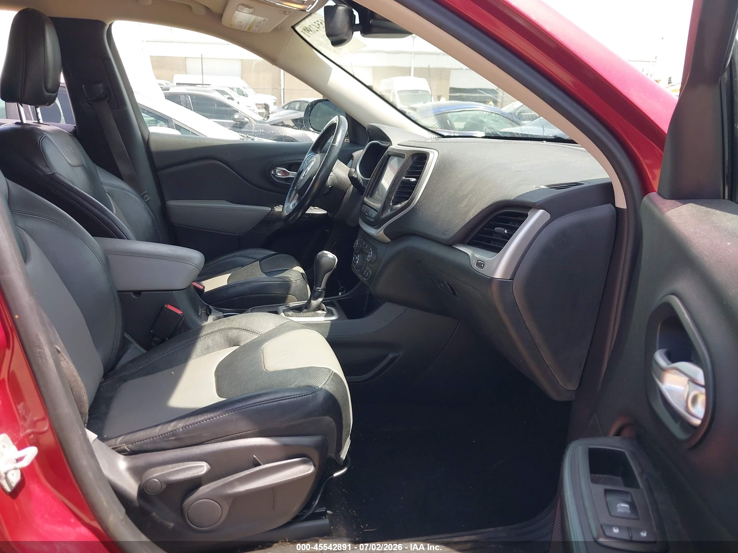 2014 Jeep Cherokee Limited Красный vin: 1C4PJLDS6EW200197