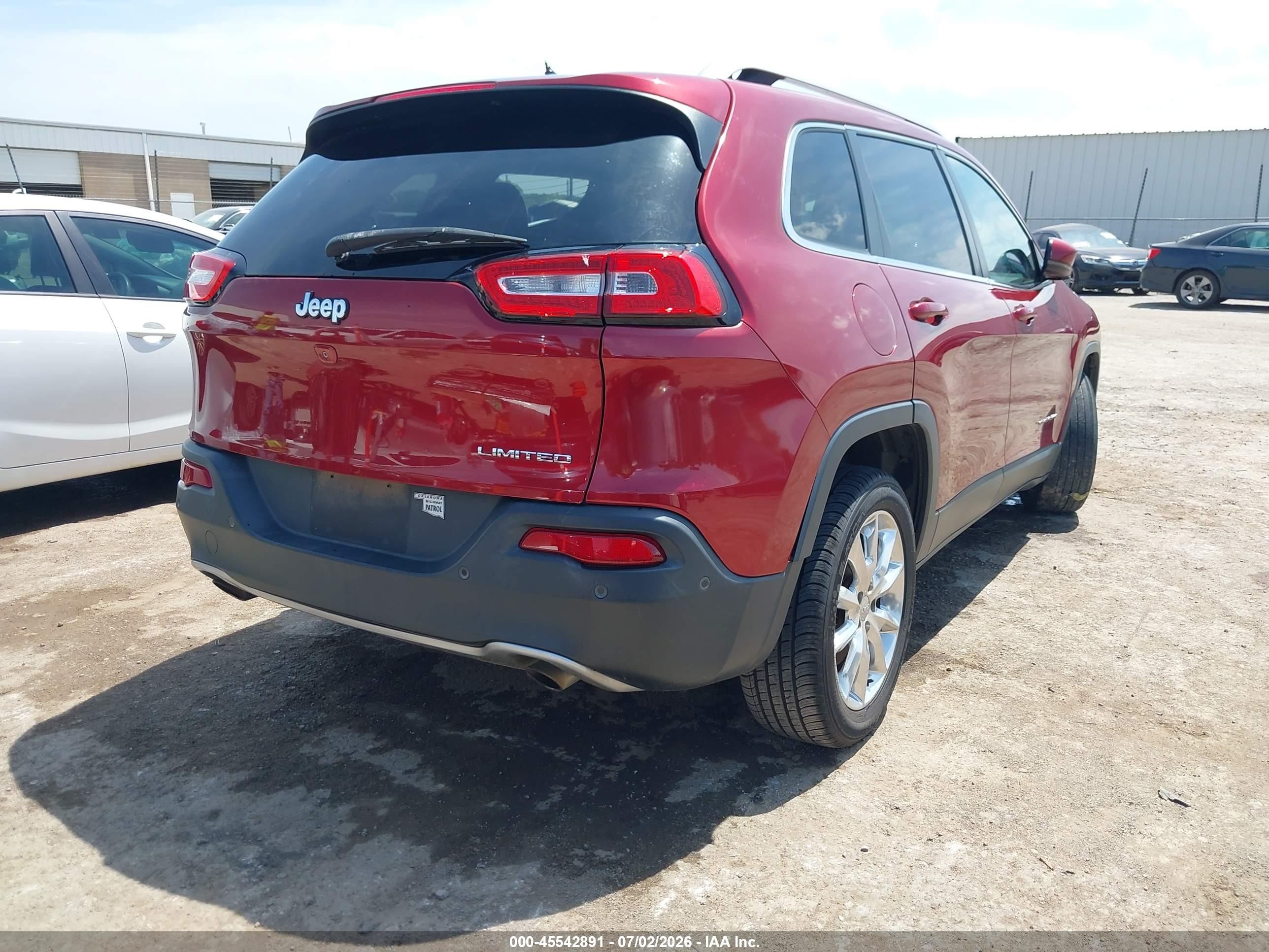 2014 Jeep Cherokee Limited Красный vin: 1C4PJLDS6EW200197