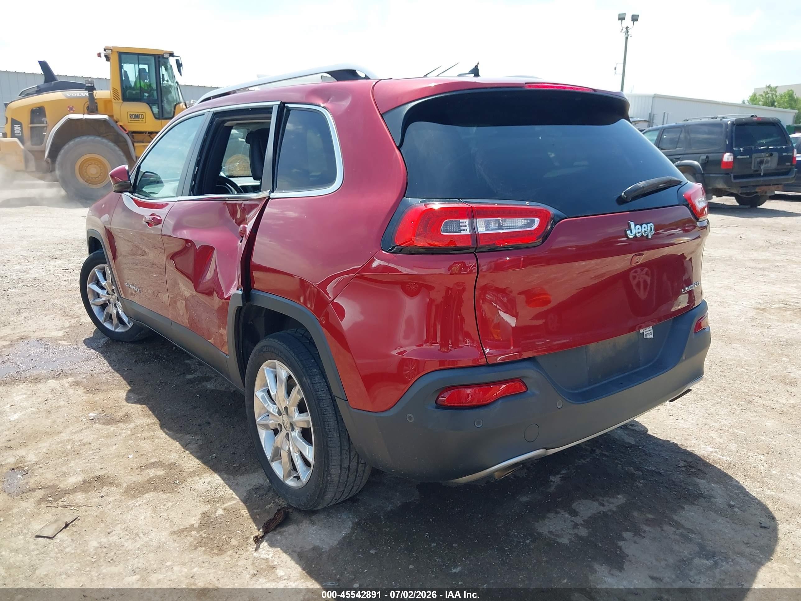 2014 Jeep Cherokee Limited Красный vin: 1C4PJLDS6EW200197