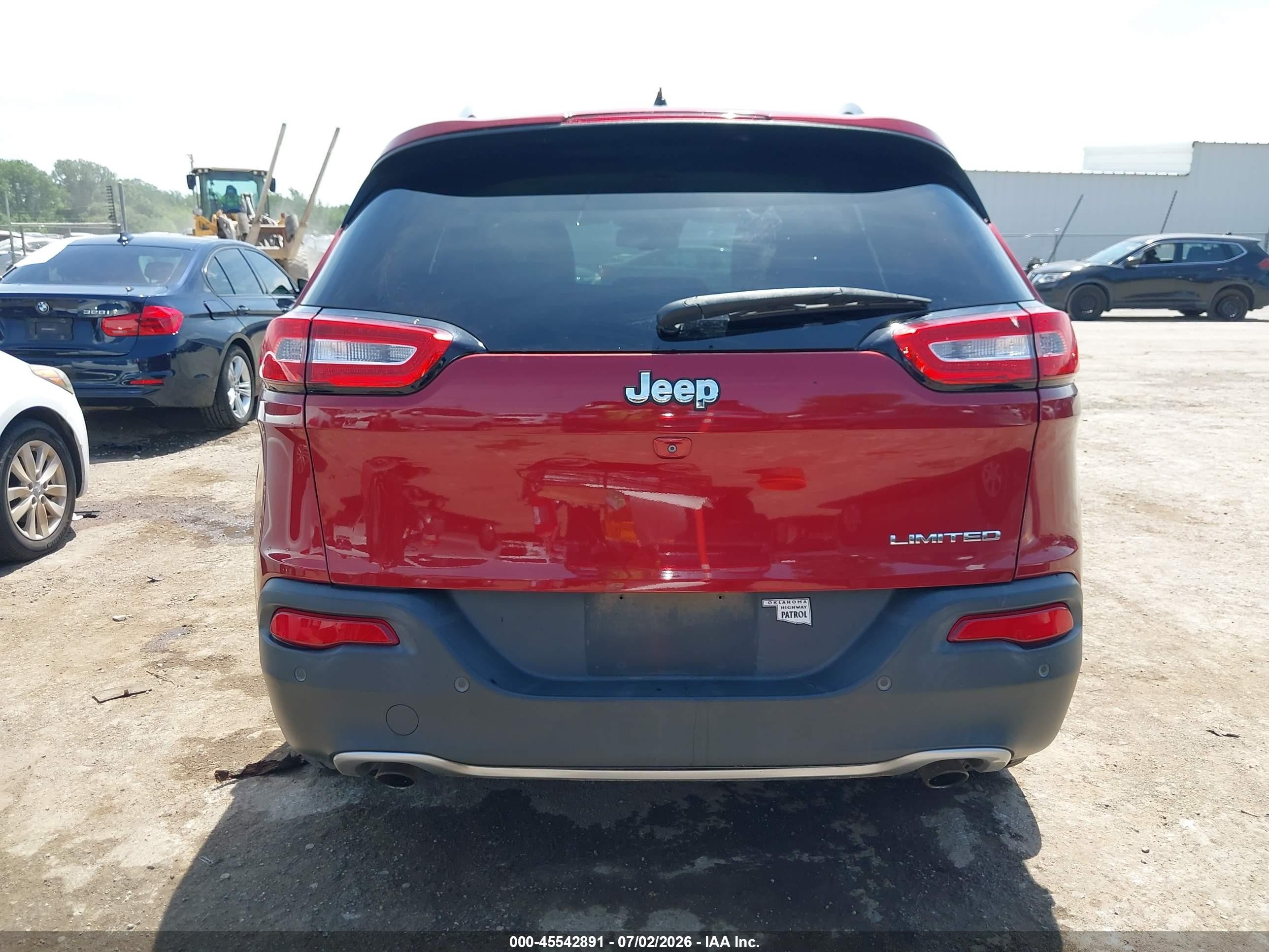 2014 Jeep Cherokee Limited Красный vin: 1C4PJLDS6EW200197
