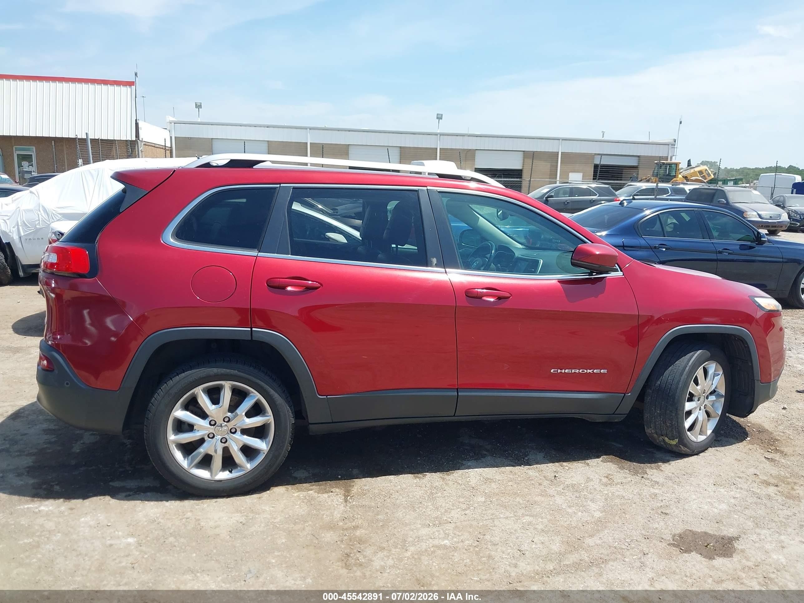 2014 Jeep Cherokee Limited Красный vin: 1C4PJLDS6EW200197