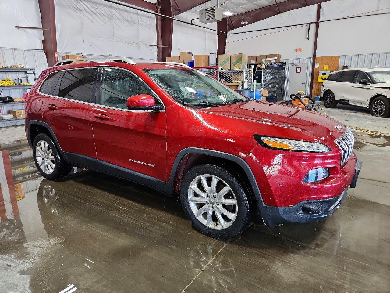 2015 Jeep Cherokee Limited Maroon vin: 1C4PJLDS6FW535588