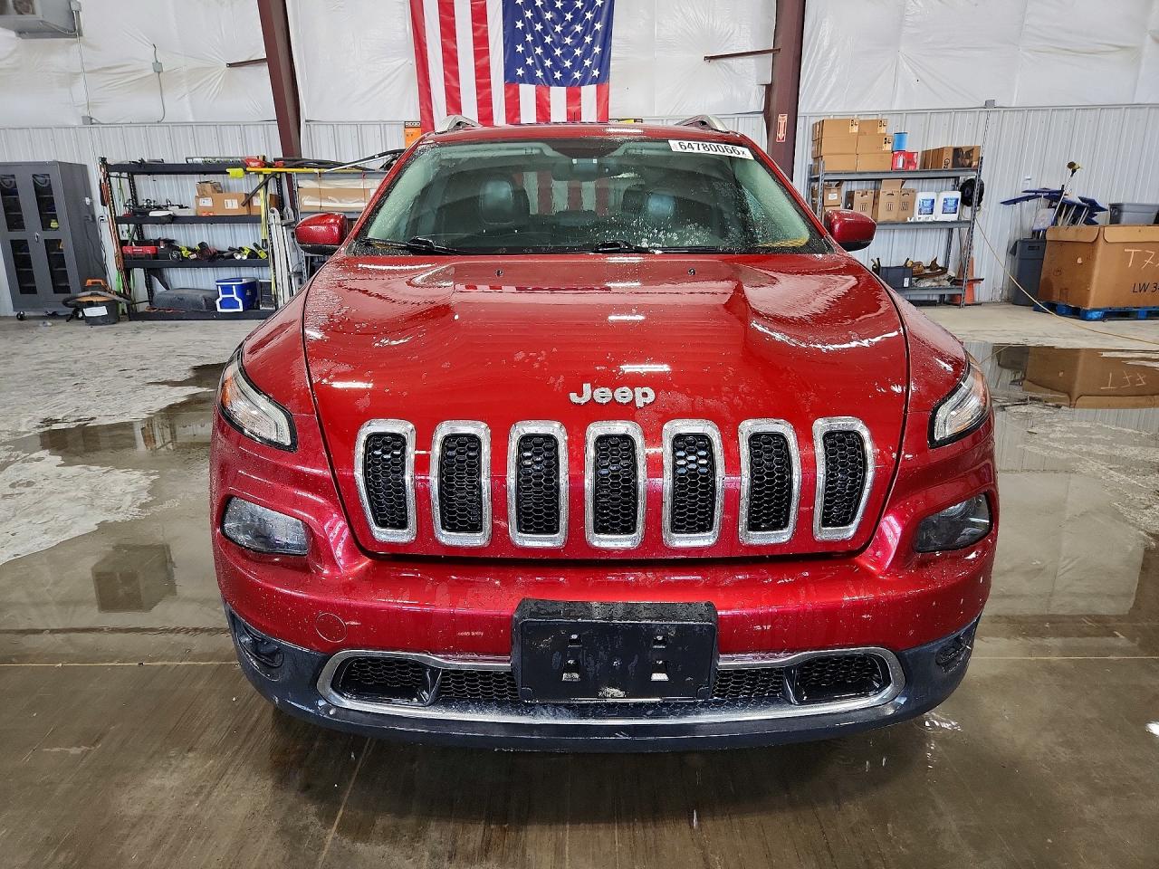 2015 Jeep Cherokee Limited Maroon vin: 1C4PJLDS6FW535588