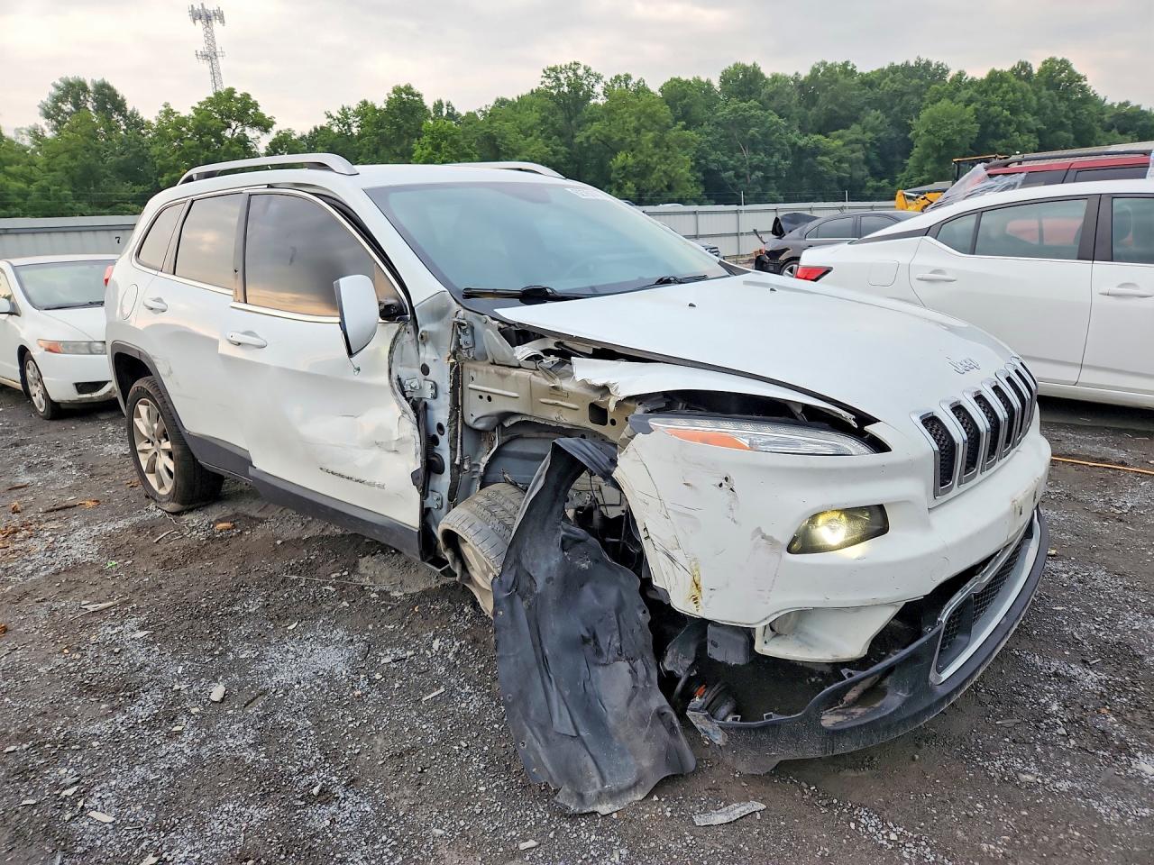 2015 Jeep Cherokee Limited White vin: 1C4PJLDS6FW548650