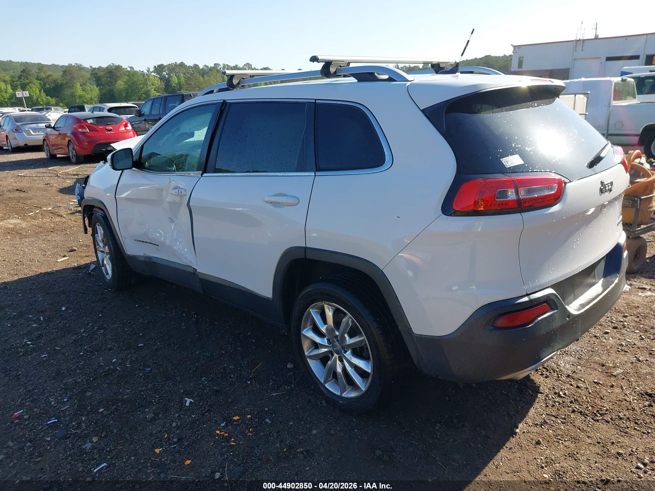 2015 Jeep Cherokee Limited White vin: 1C4PJLDS6FW579817