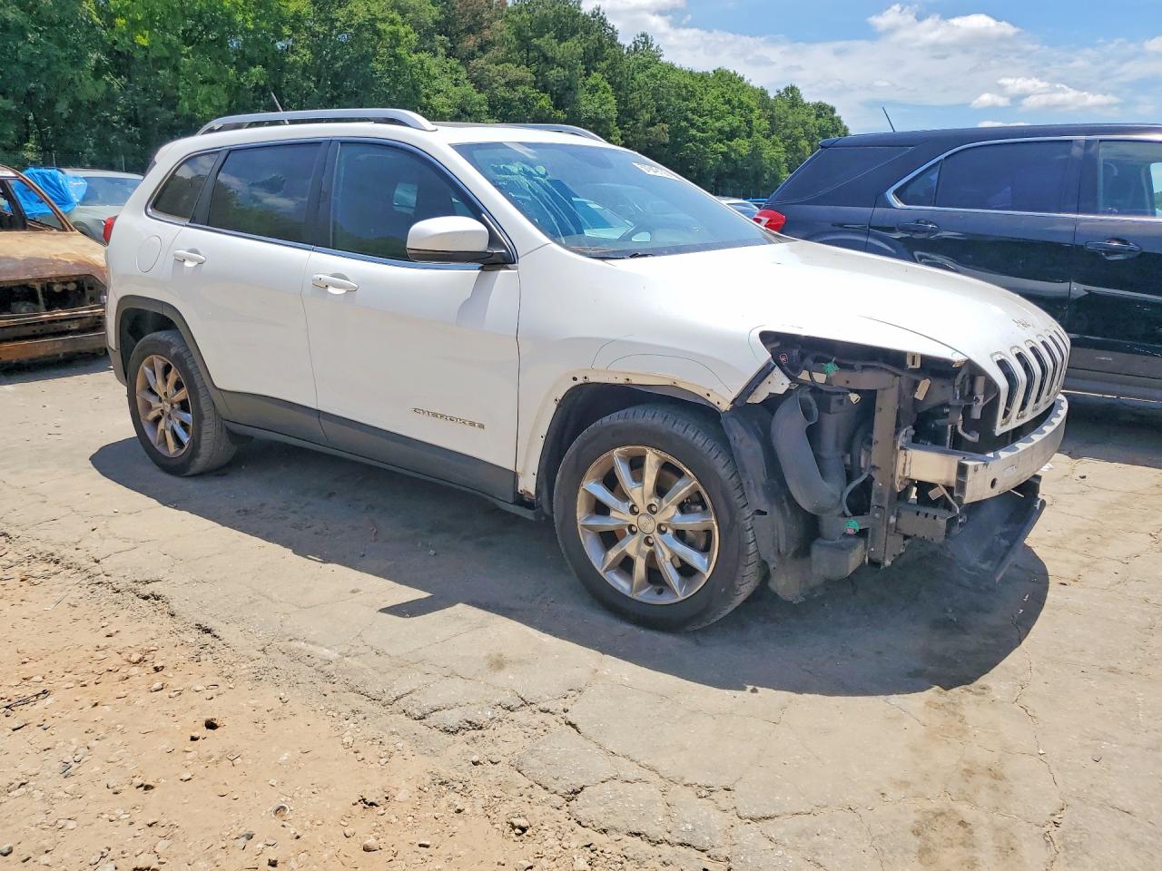 2015 Jeep Cherokee Limited White vin: 1C4PJLDS6FW671512