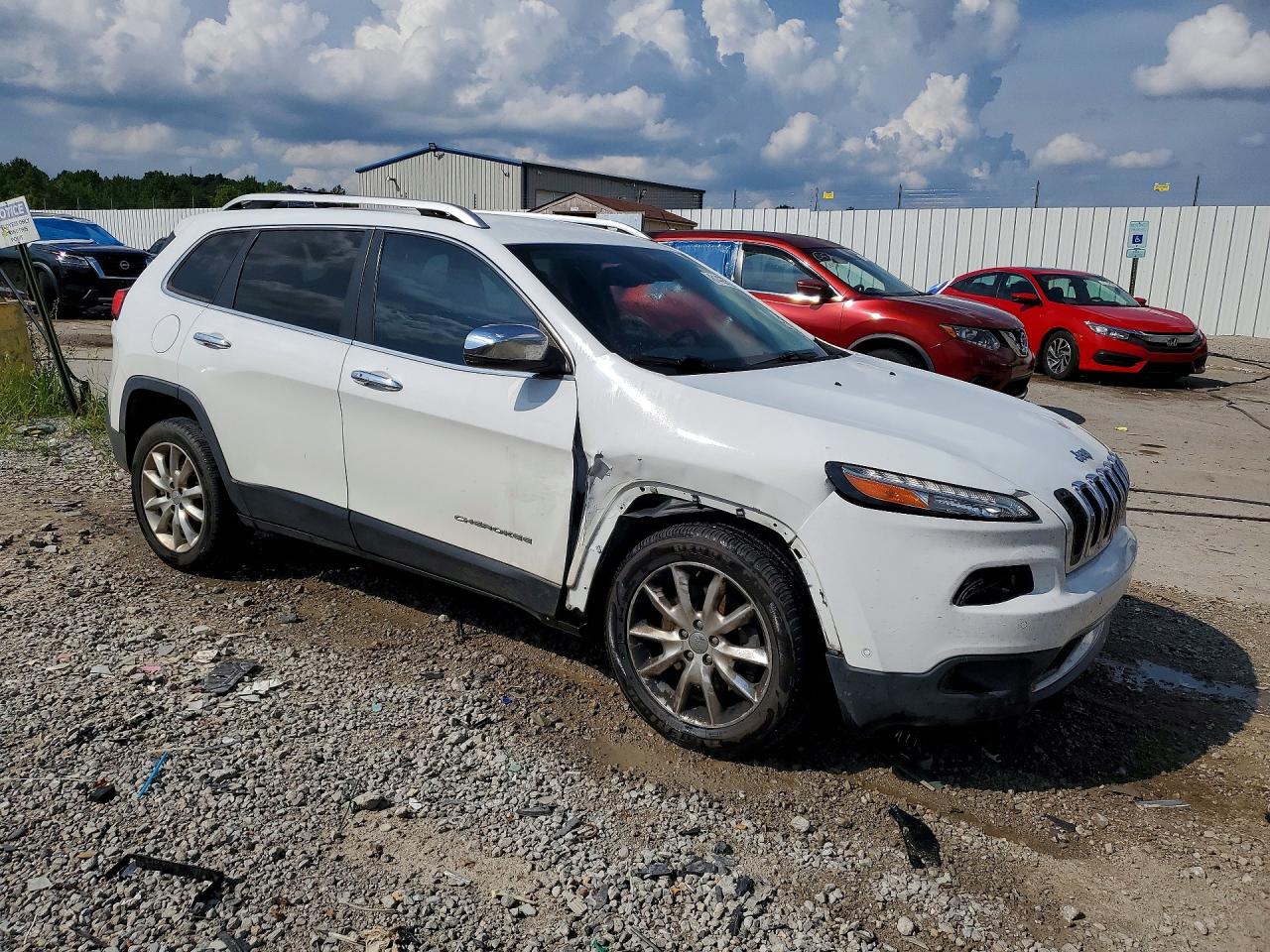 2015 Jeep Cherokee Limited White vin: 1C4PJLDS6FW753563