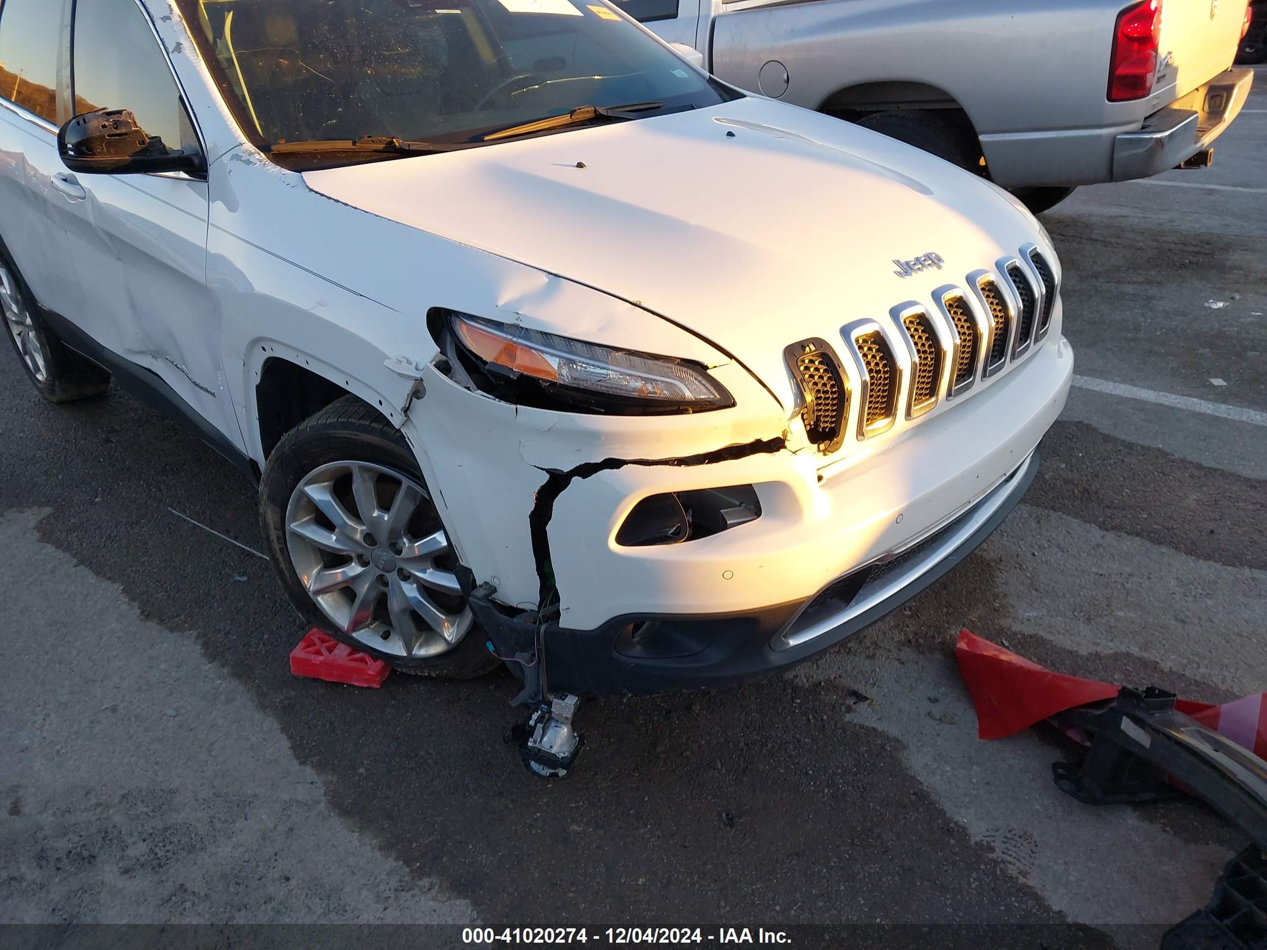 2017 Jeep Cherokee Limited Fwd White vin: 1C4PJLDS6HW508460