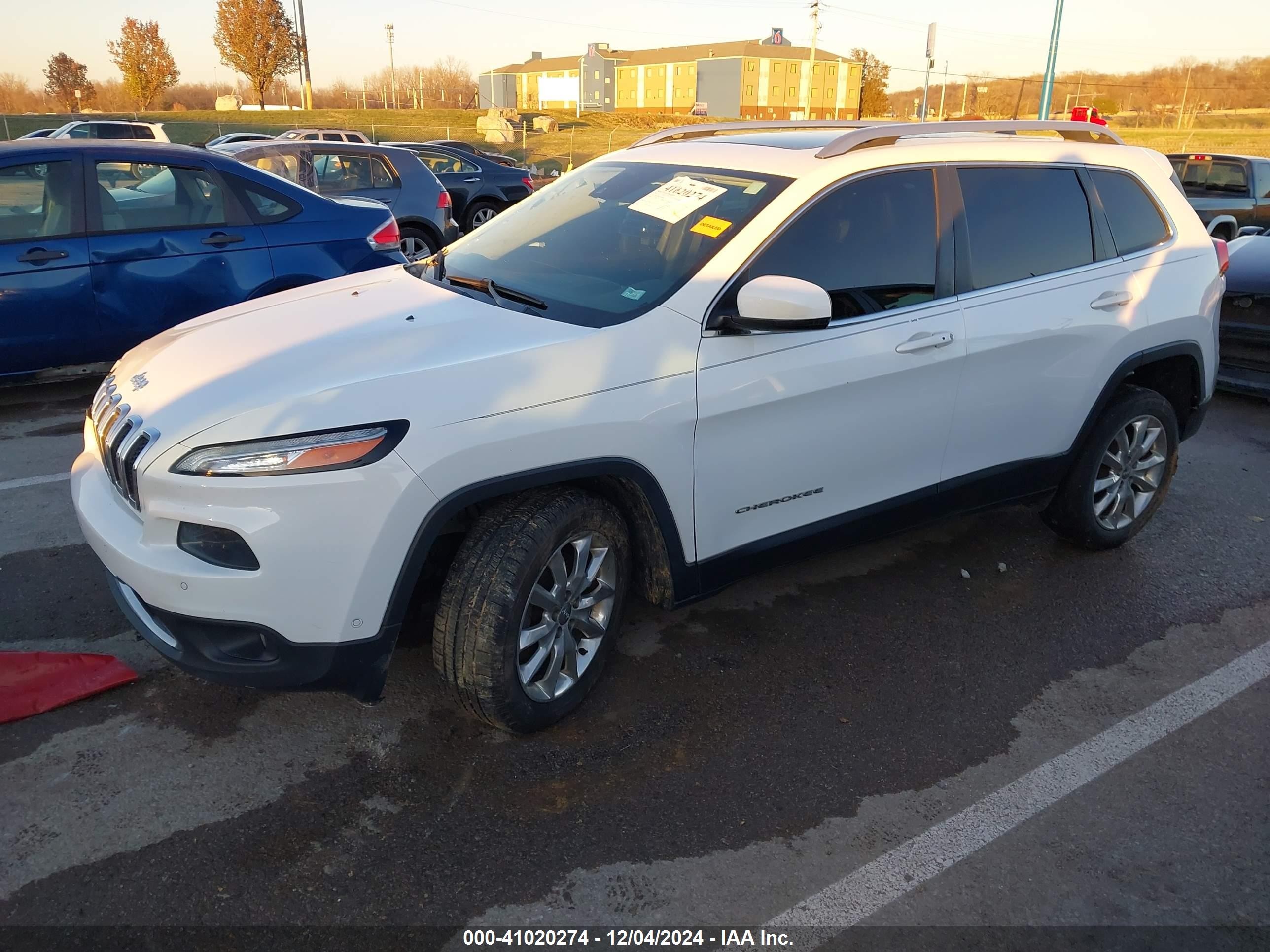 2017 Jeep Cherokee Limited Fwd White vin: 1C4PJLDS6HW508460