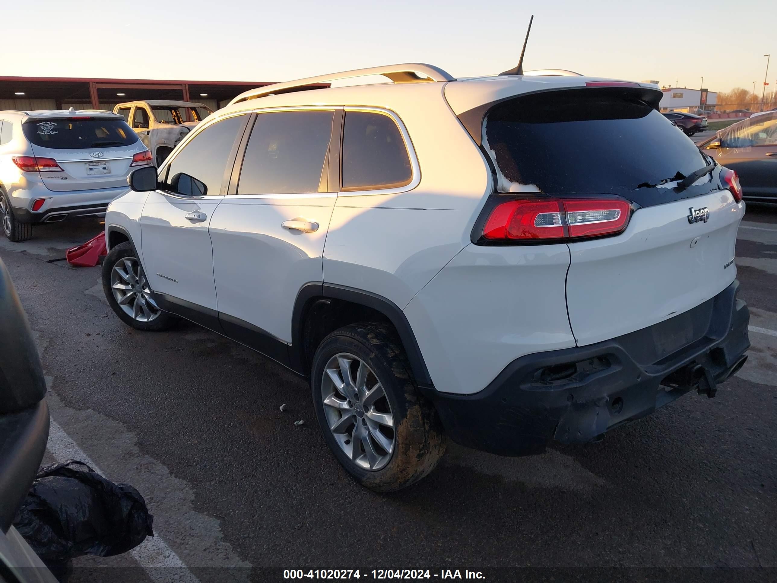 2017 Jeep Cherokee Limited Fwd White vin: 1C4PJLDS6HW508460