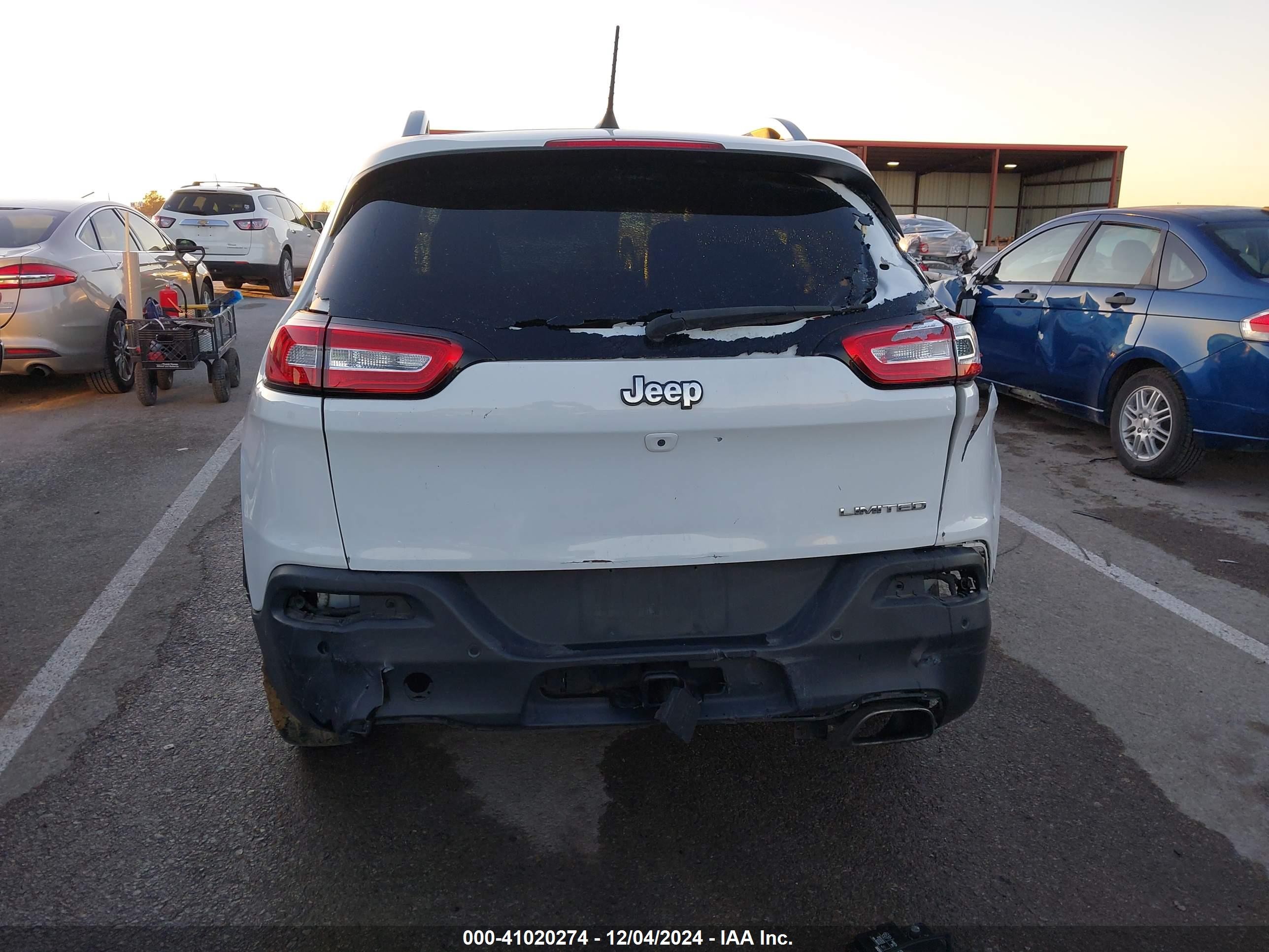 2017 Jeep Cherokee Limited Fwd White vin: 1C4PJLDS6HW508460