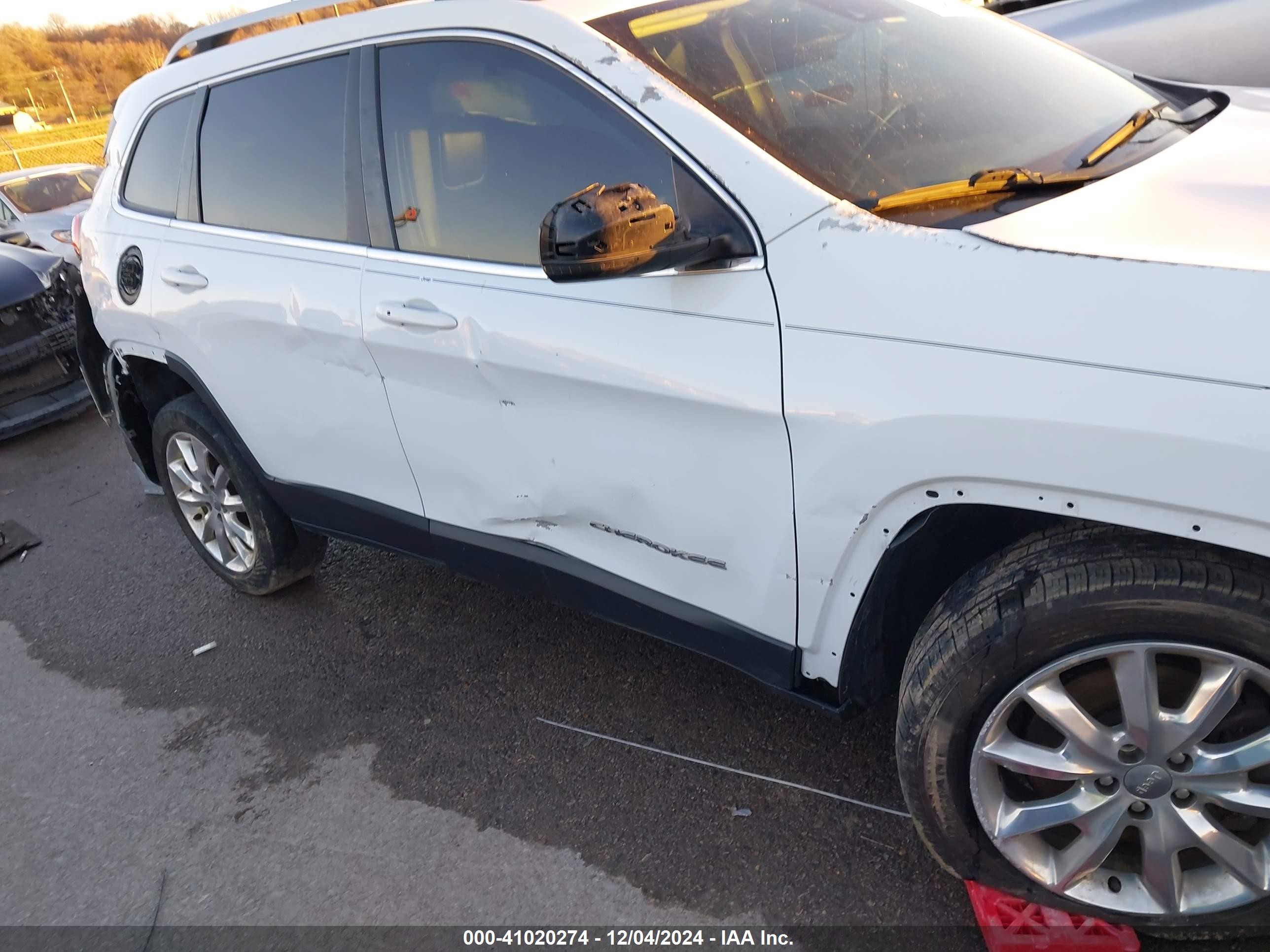 2017 Jeep Cherokee Limited Fwd White vin: 1C4PJLDS6HW508460