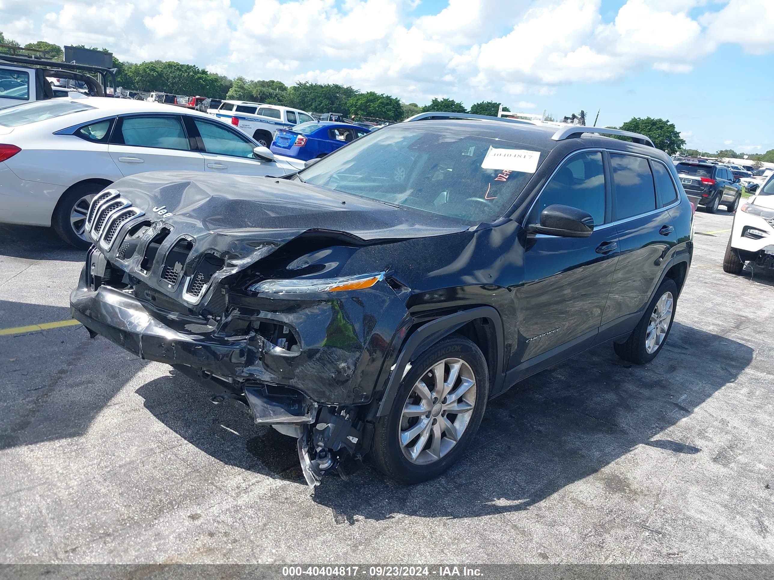2017 Jeep Cherokee Limited Fwd Black vin: 1C4PJLDS6HW573289
