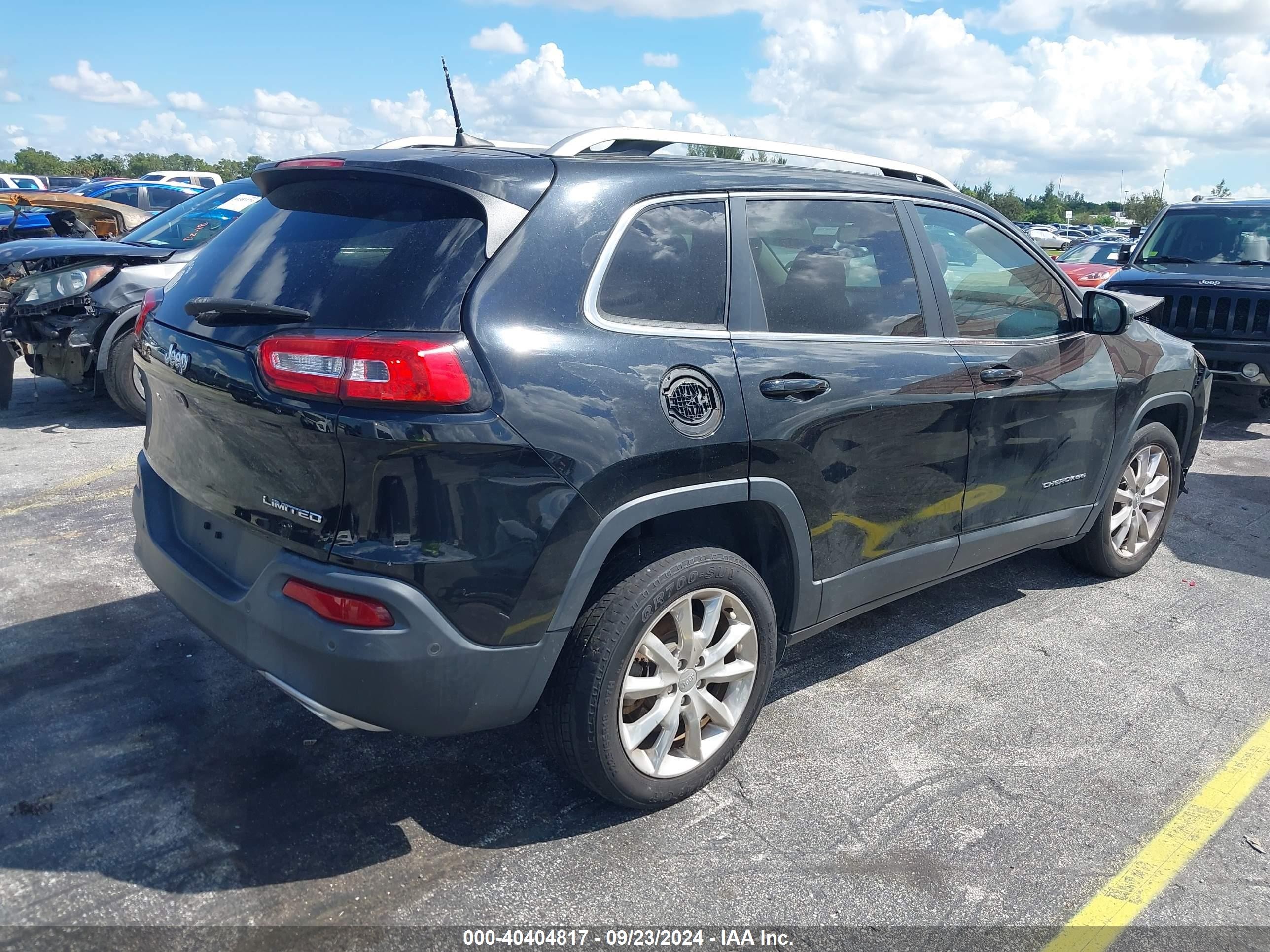 2017 Jeep Cherokee Limited Fwd Black vin: 1C4PJLDS6HW573289