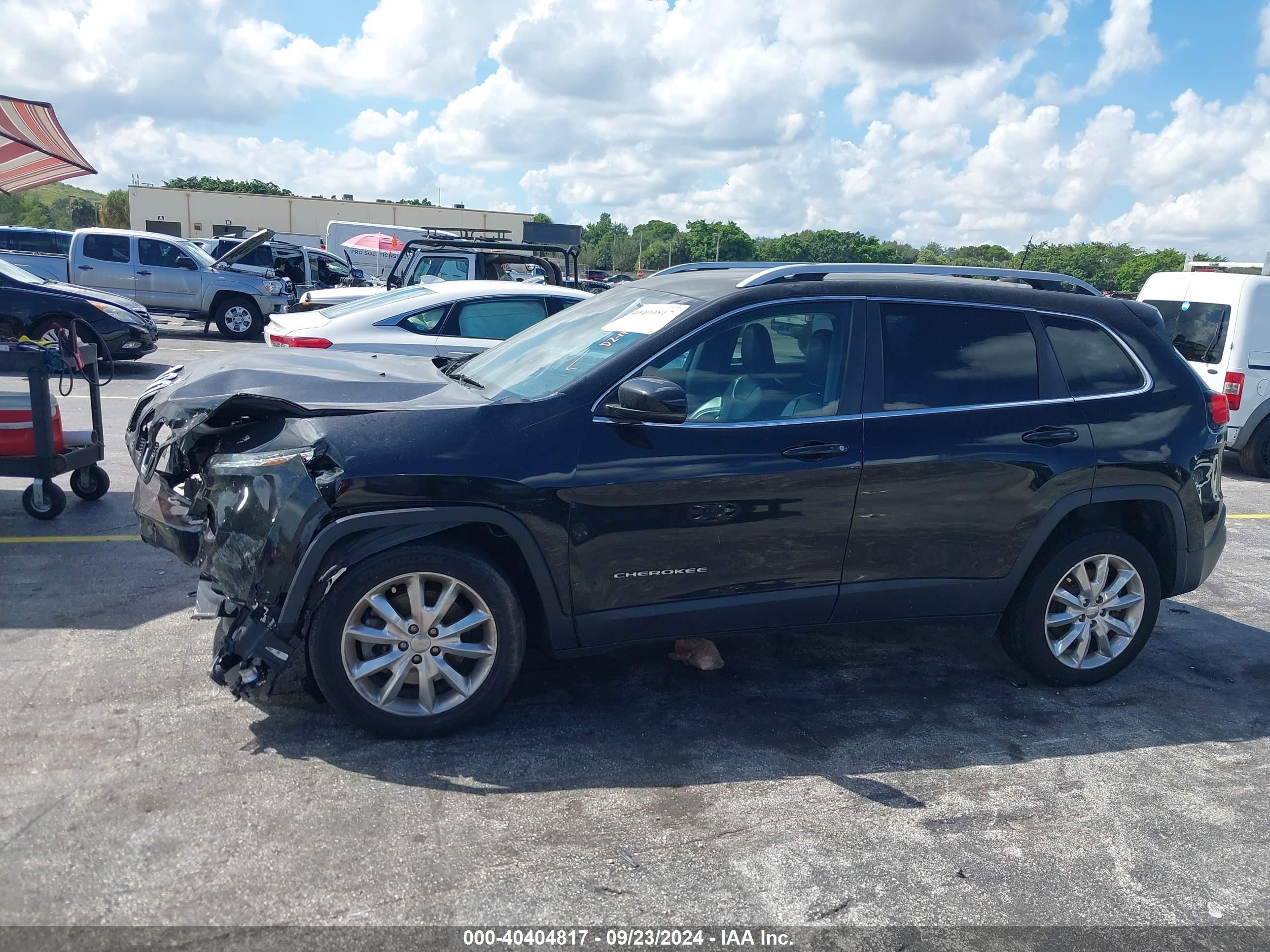 2017 Jeep Cherokee Limited Fwd Black vin: 1C4PJLDS6HW573289