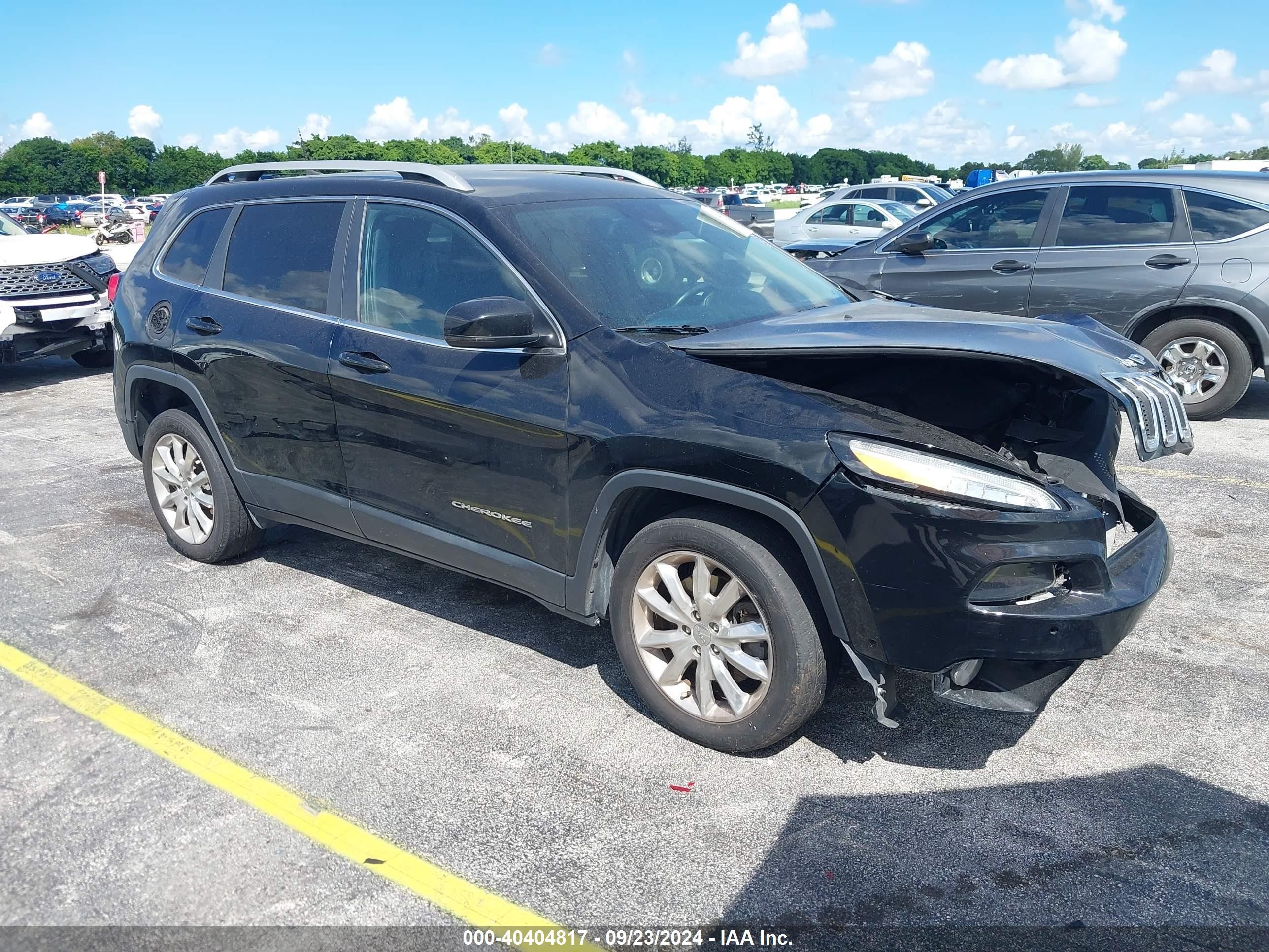 2017 Jeep Cherokee Limited Fwd Black vin: 1C4PJLDS6HW573289