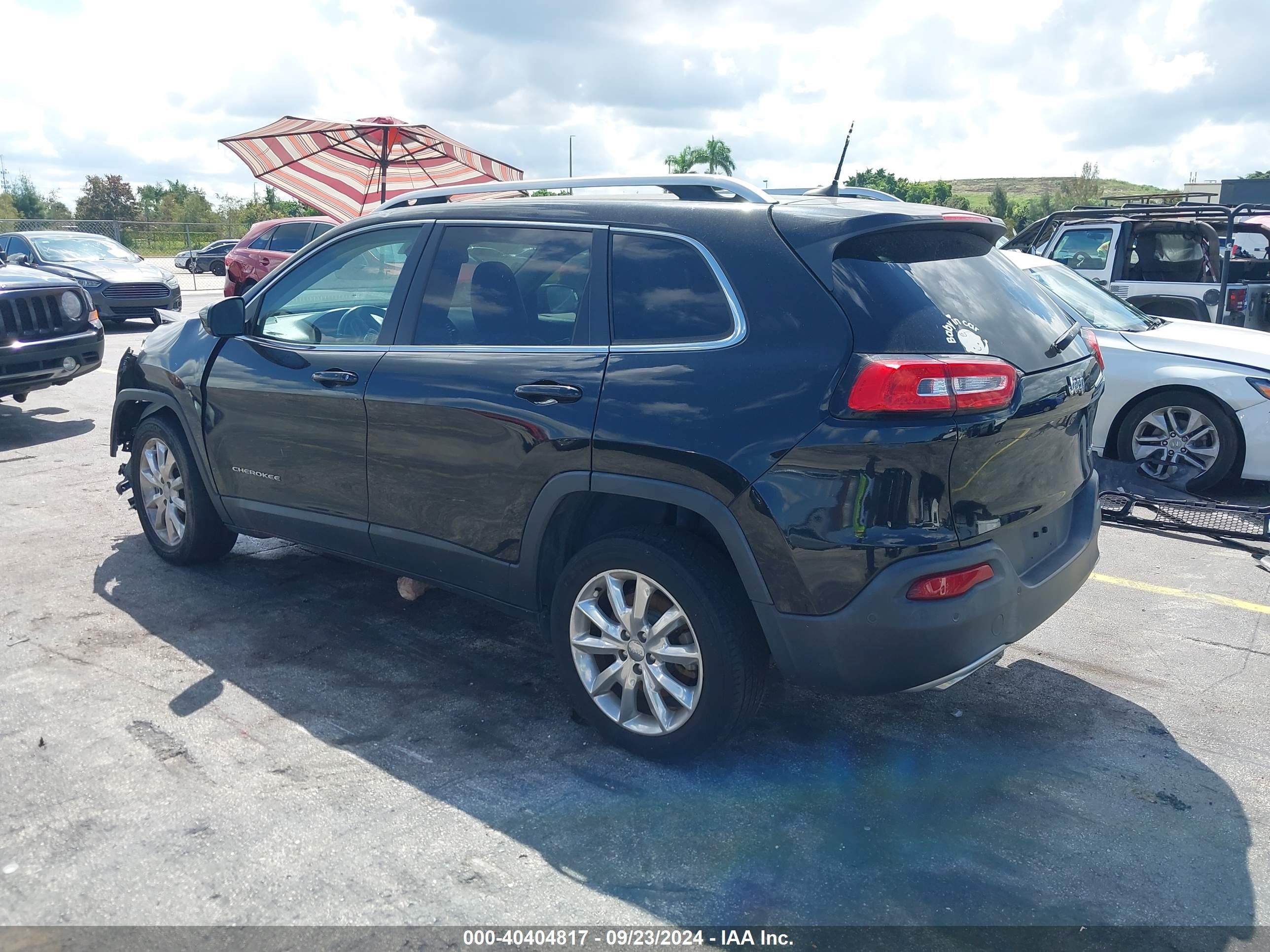 2017 Jeep Cherokee Limited Fwd Black vin: 1C4PJLDS6HW573289
