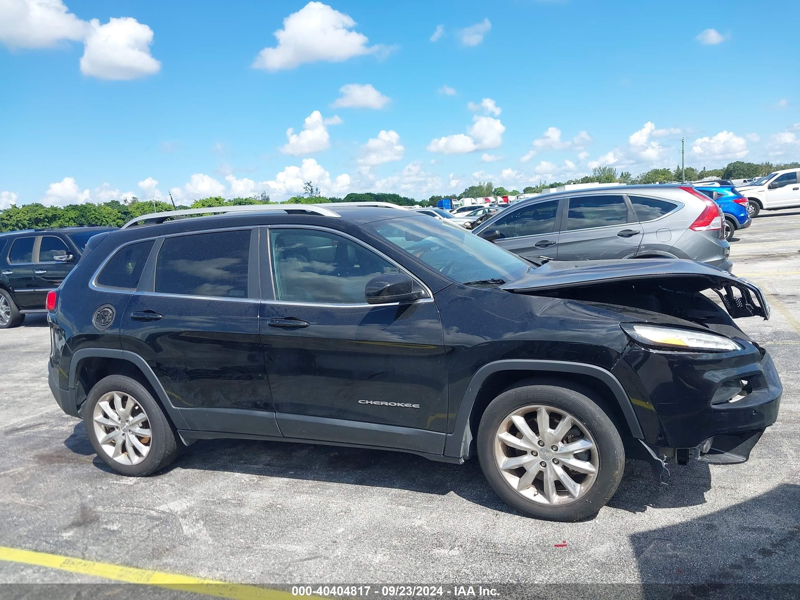 2017 Jeep Cherokee Limited Fwd Black vin: 1C4PJLDS6HW573289