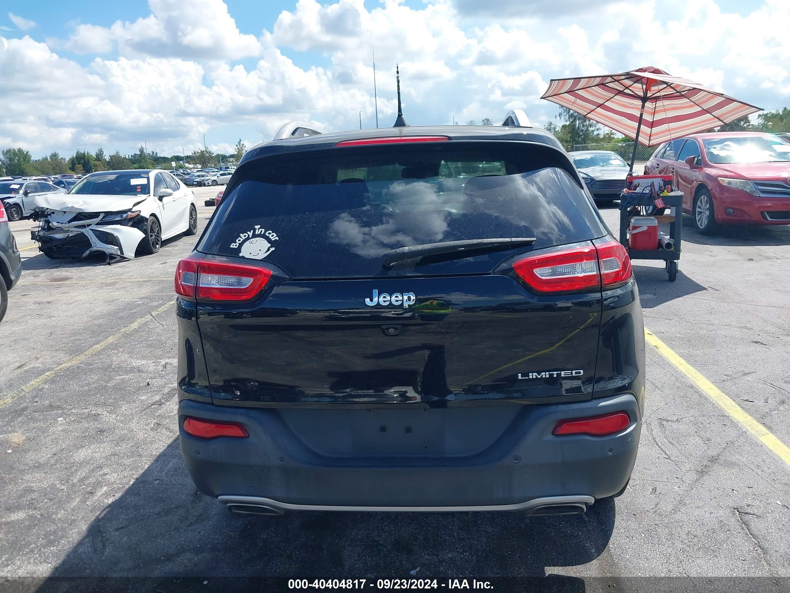 2017 Jeep Cherokee Limited Fwd Black vin: 1C4PJLDS6HW573289