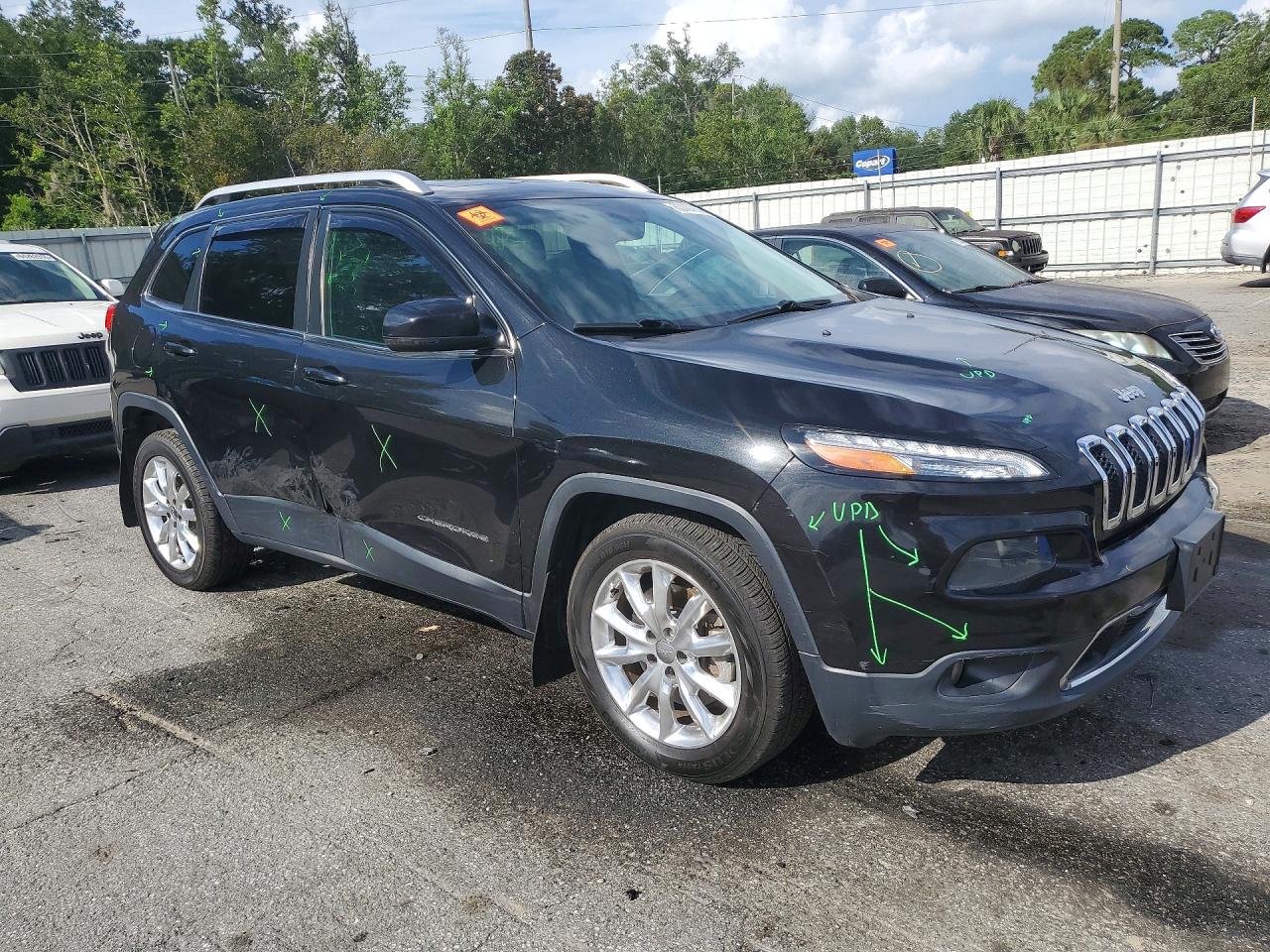 2014 Jeep Cherokee Limited Black vin: 1C4PJLDS7EW221883