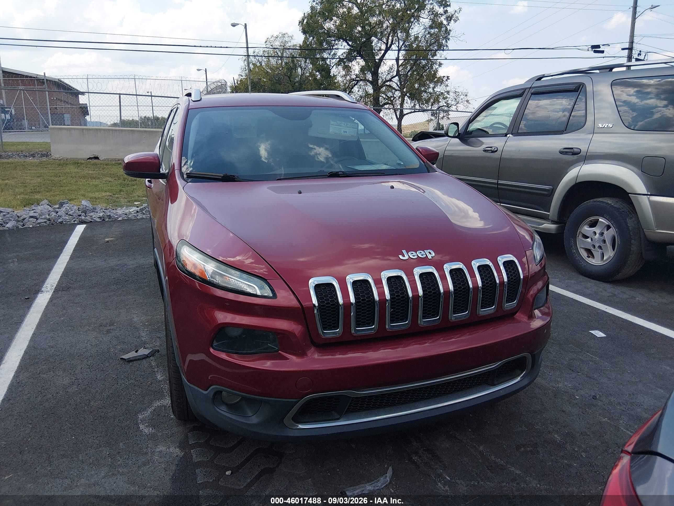 2015 Jeep Cherokee Limited Темно-бордовый vin: 1C4PJLDS7FW535910
