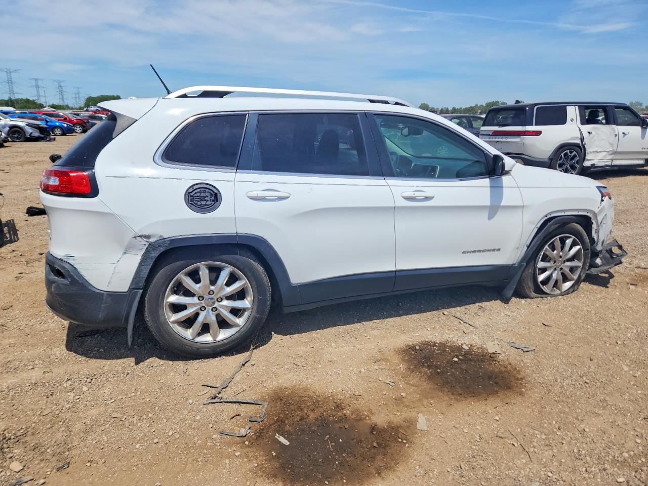 2015 Jeep Cherokee Limited White vin: 1C4PJLDS7FW539052
