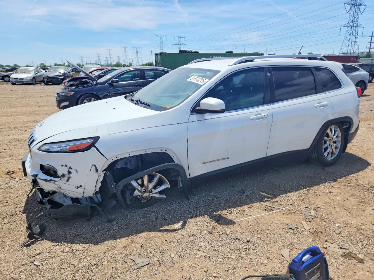 2015 Jeep Cherokee Limited Белый vin: 1C4PJLDS7FW539052
