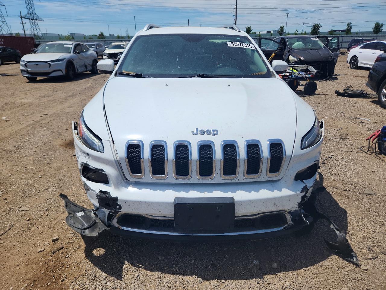 2015 Jeep Cherokee Limited White vin: 1C4PJLDS7FW539052