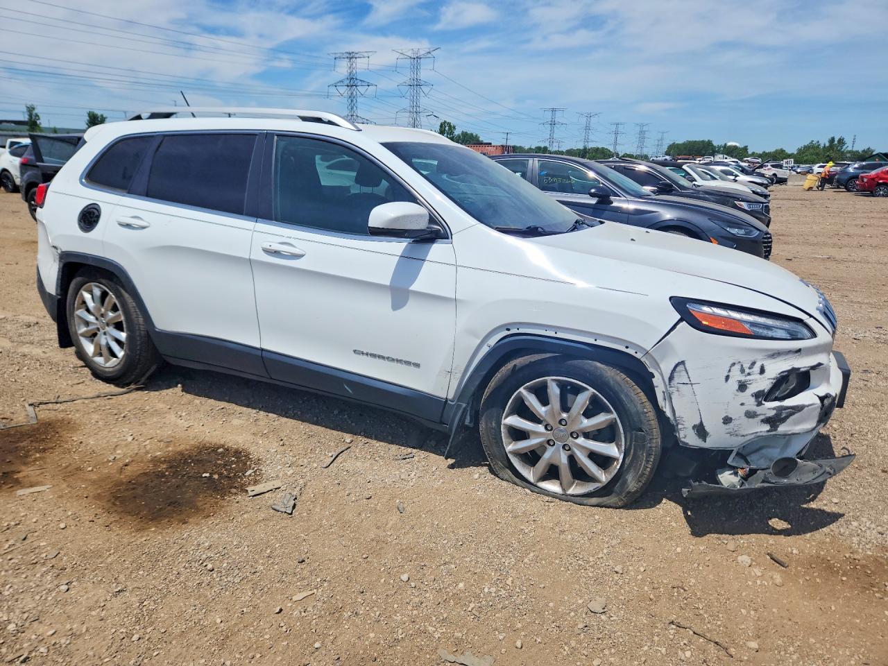 2015 Jeep Cherokee Limited White vin: 1C4PJLDS7FW539052