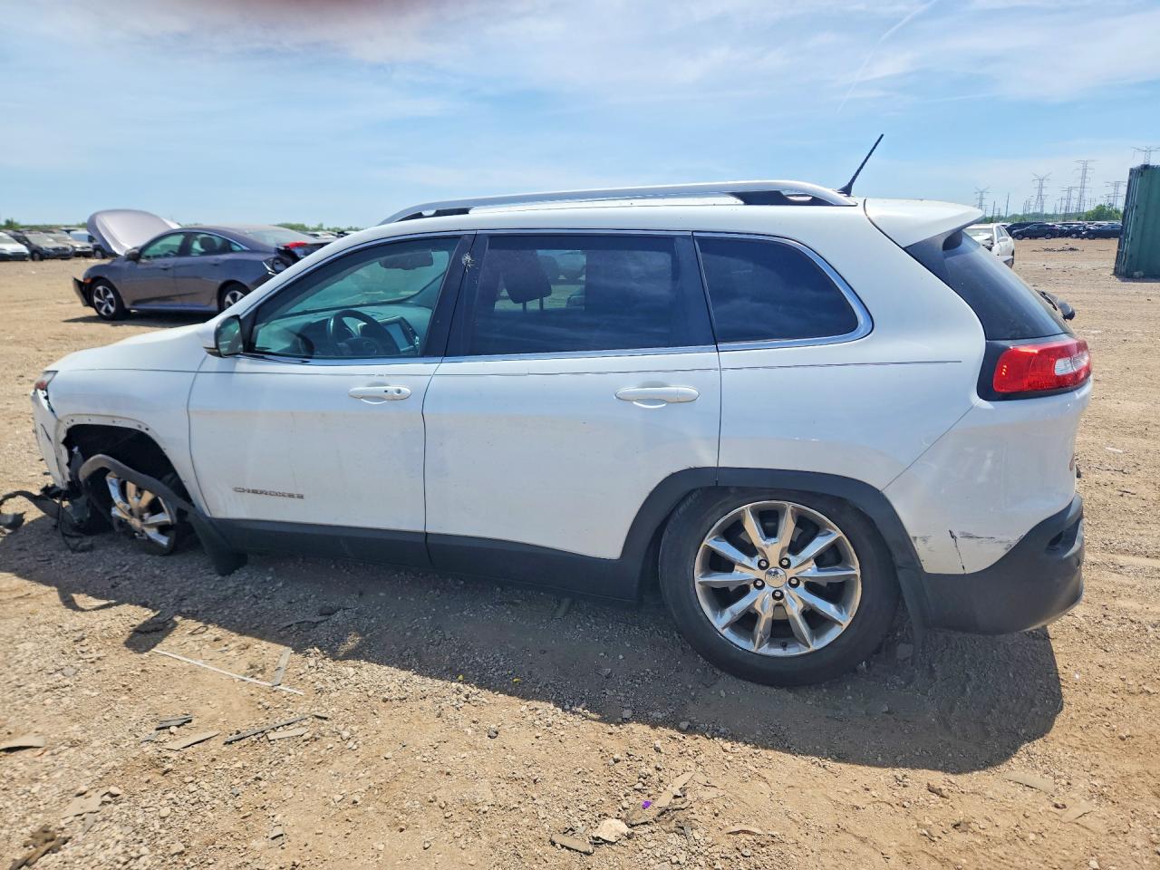 2015 Jeep Cherokee Limited White vin: 1C4PJLDS7FW539052