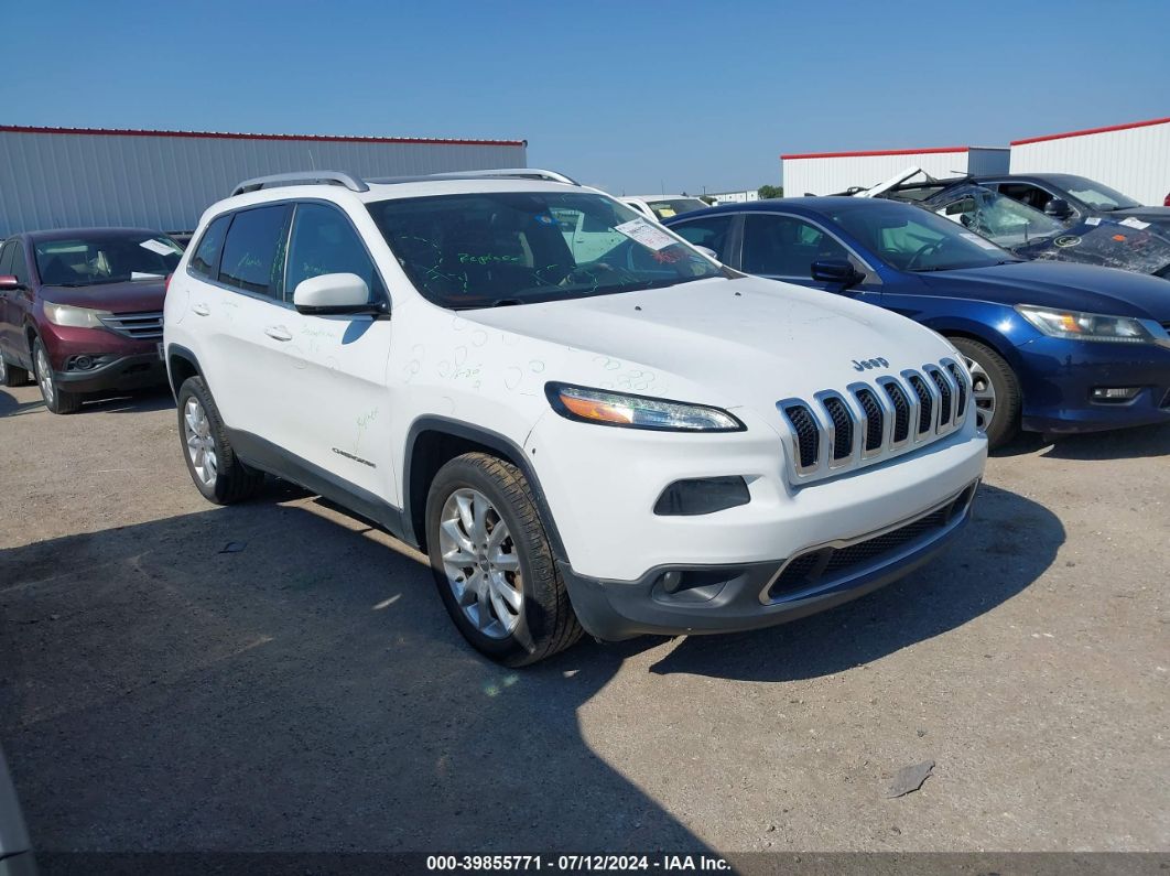 2017 Jeep Cherokee Limited Fwd White vin: 1C4PJLDS7HW511089