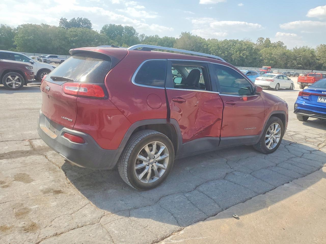 2014 Jeep Cherokee Limited Maroon vin: 1C4PJLDS8EW144134