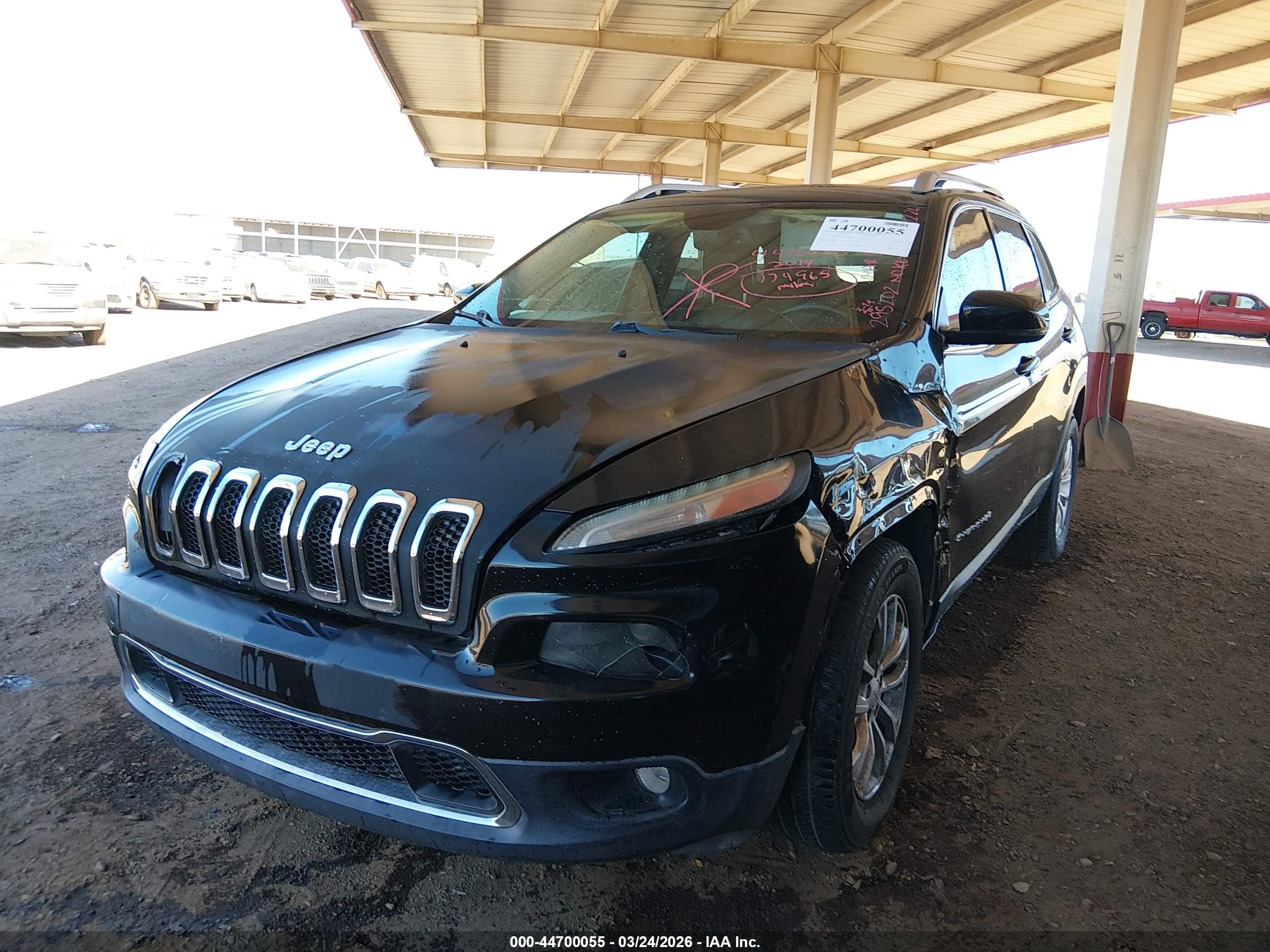 2014 Jeep Cherokee Limited Black vin: 1C4PJLDS8EW295202