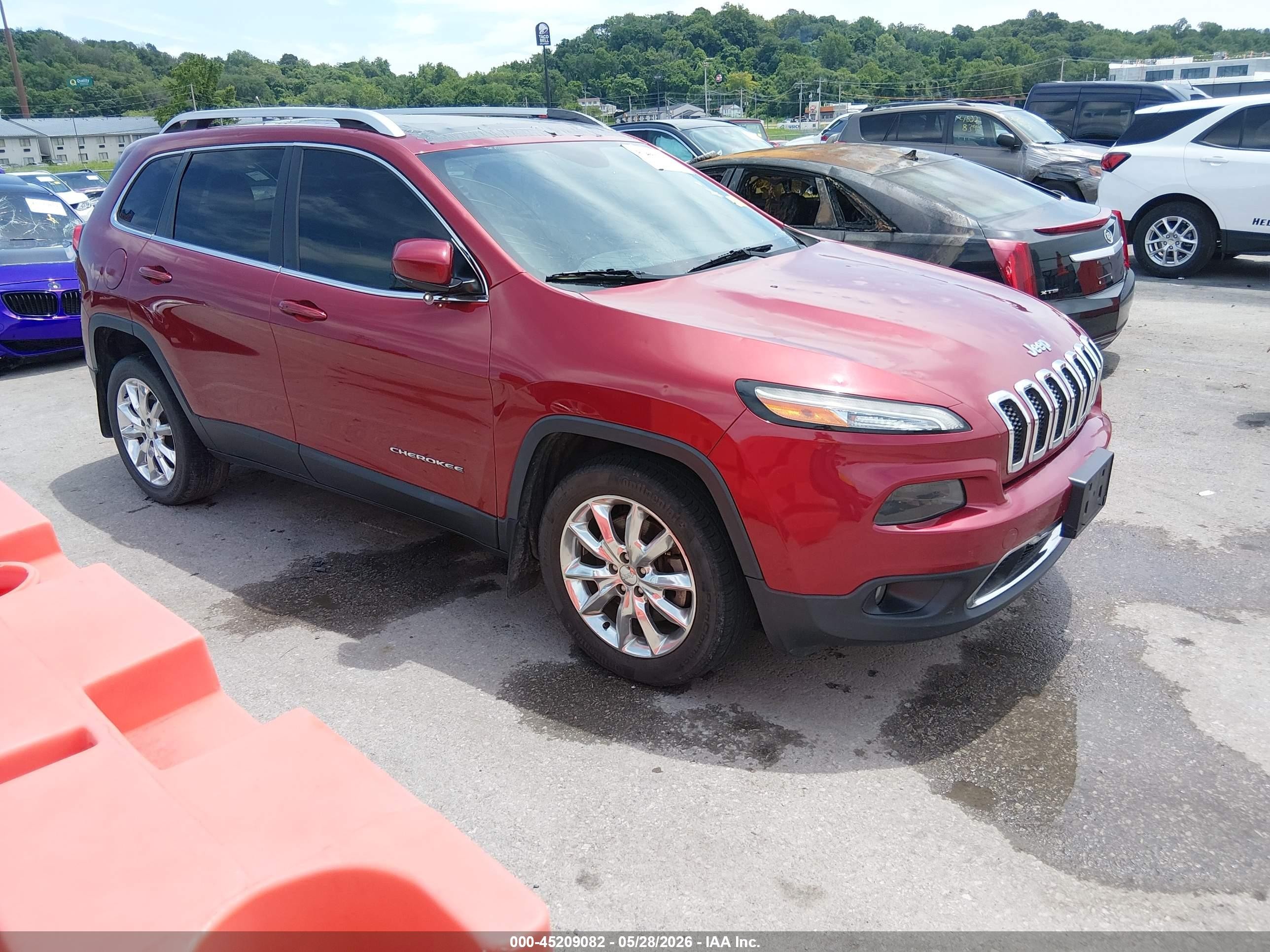2015 Jeep Cherokee Limited Красный vin: 1C4PJLDS9FW517778