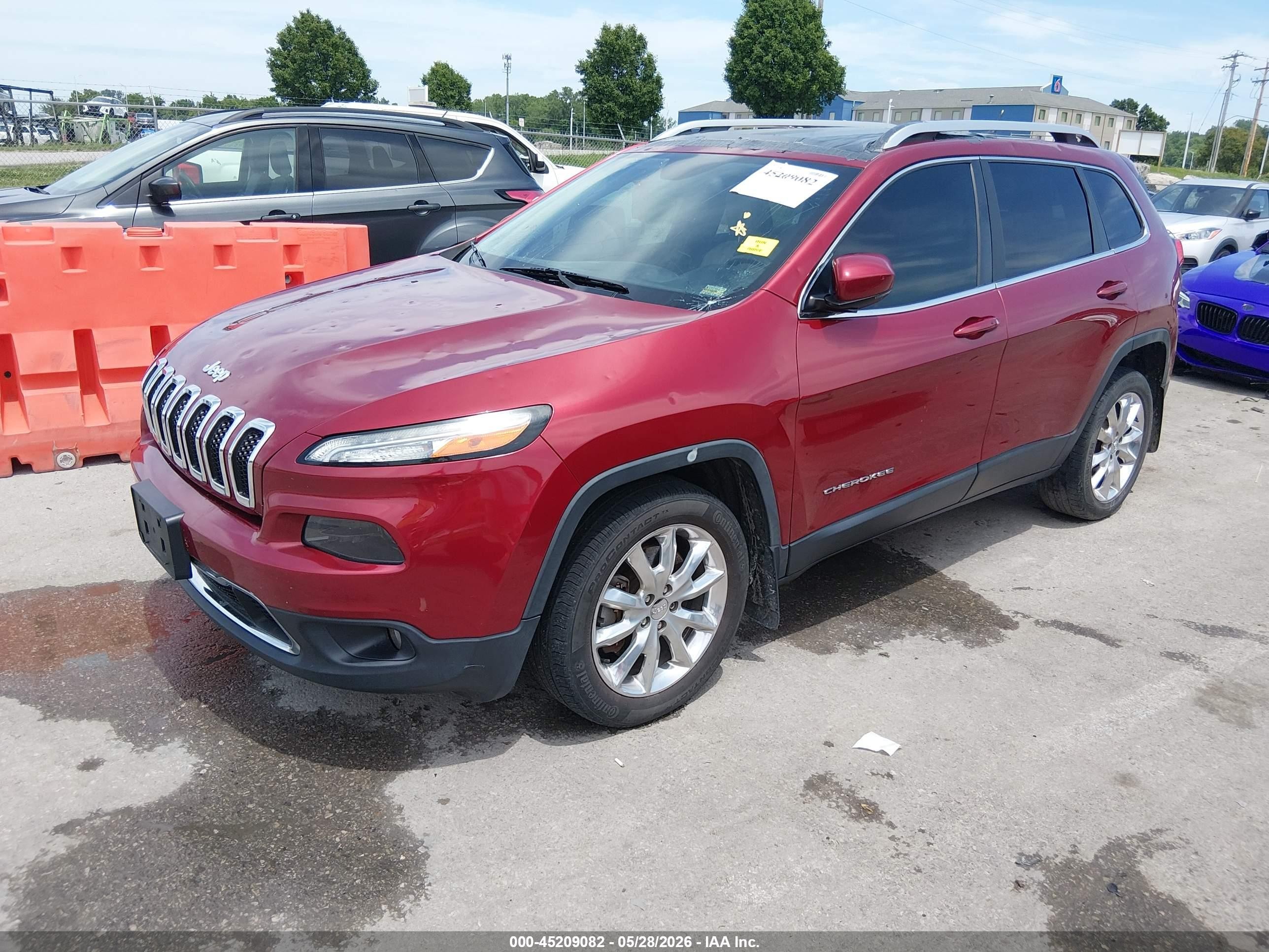 2015 Jeep Cherokee Limited Красный vin: 1C4PJLDS9FW517778