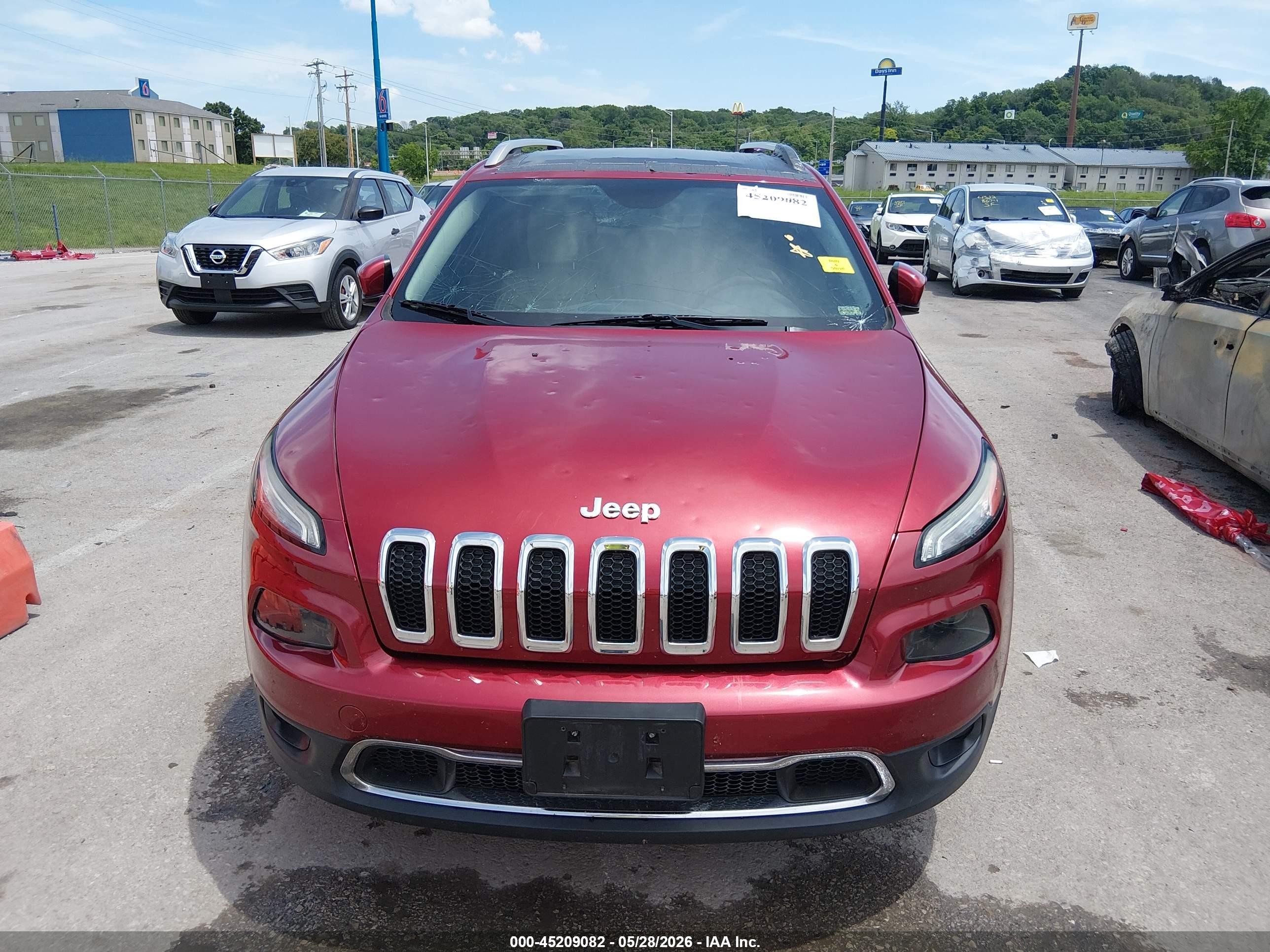 2015 Jeep Cherokee Limited Красный vin: 1C4PJLDS9FW517778
